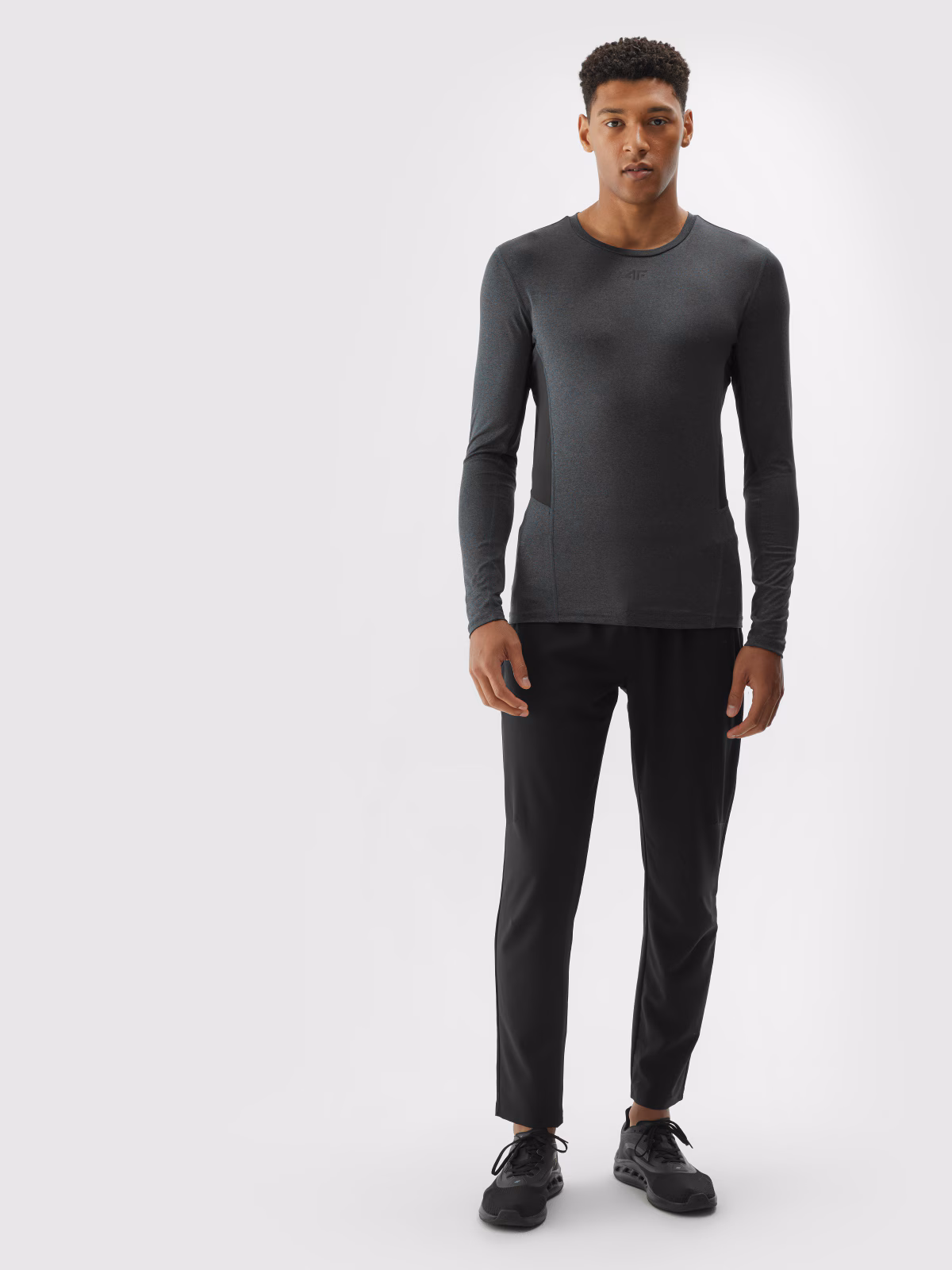 Spodnie treningowe szybkoschnące męskie - czarne