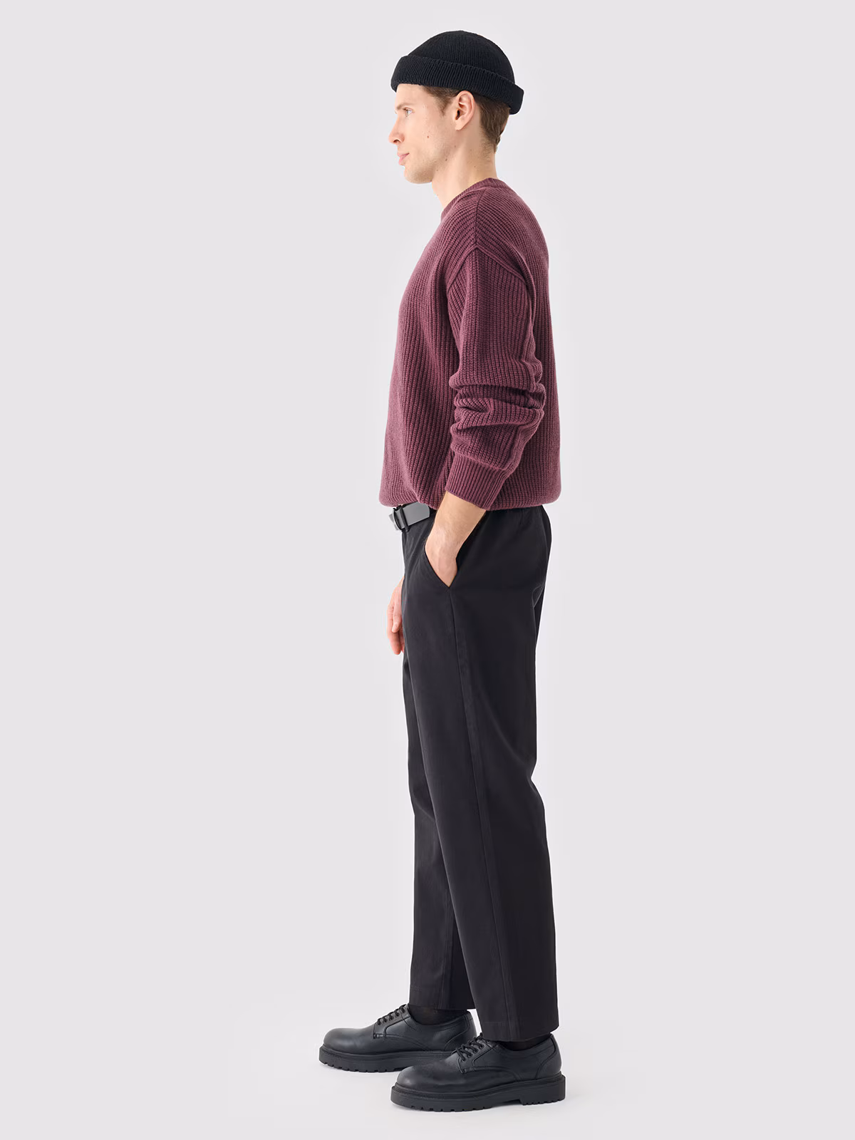 Spodnie tkaninowe męskie Outhorn - czarne