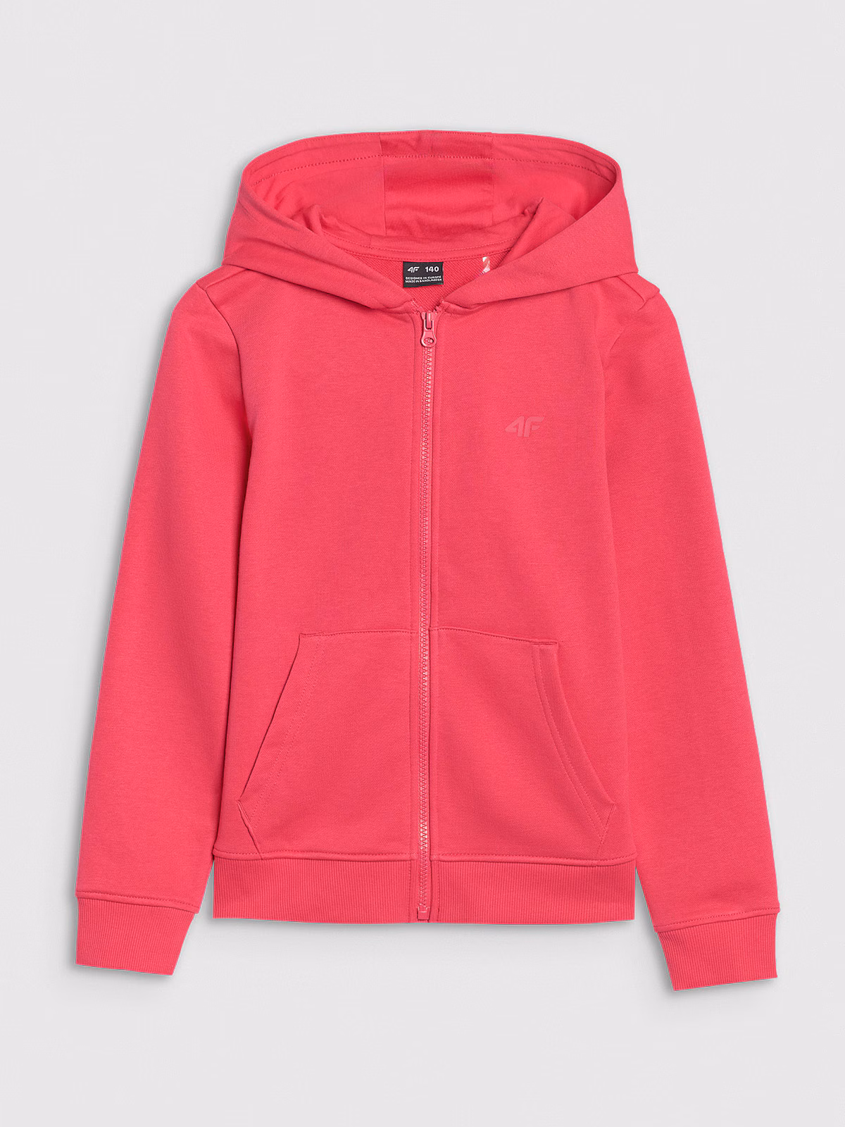 Bluza dresowa rozpinana z kapturem dziewczęca - fioletowa