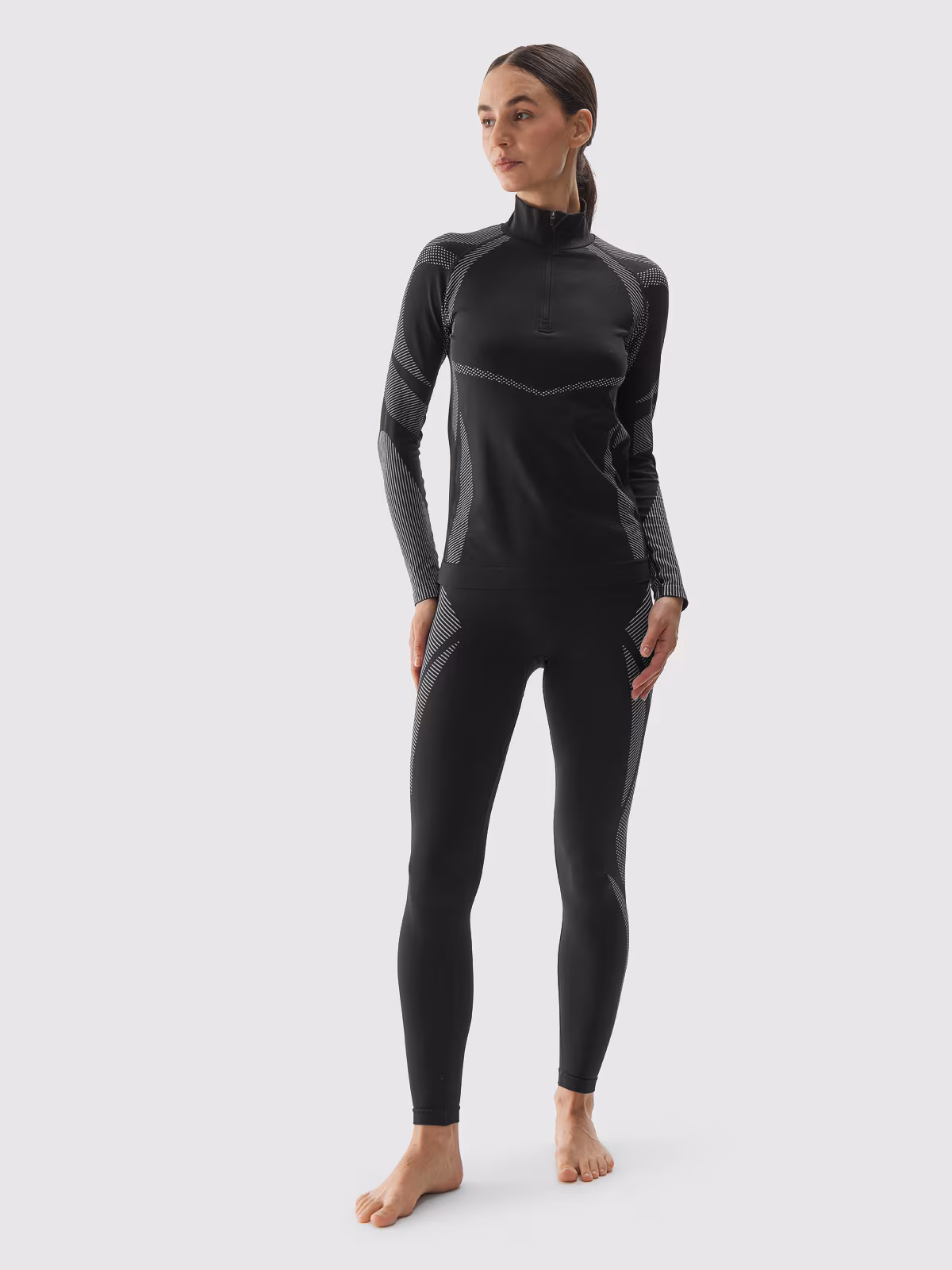 Bielizna termoaktywna bezszwowa (góra) damska - fioletowy