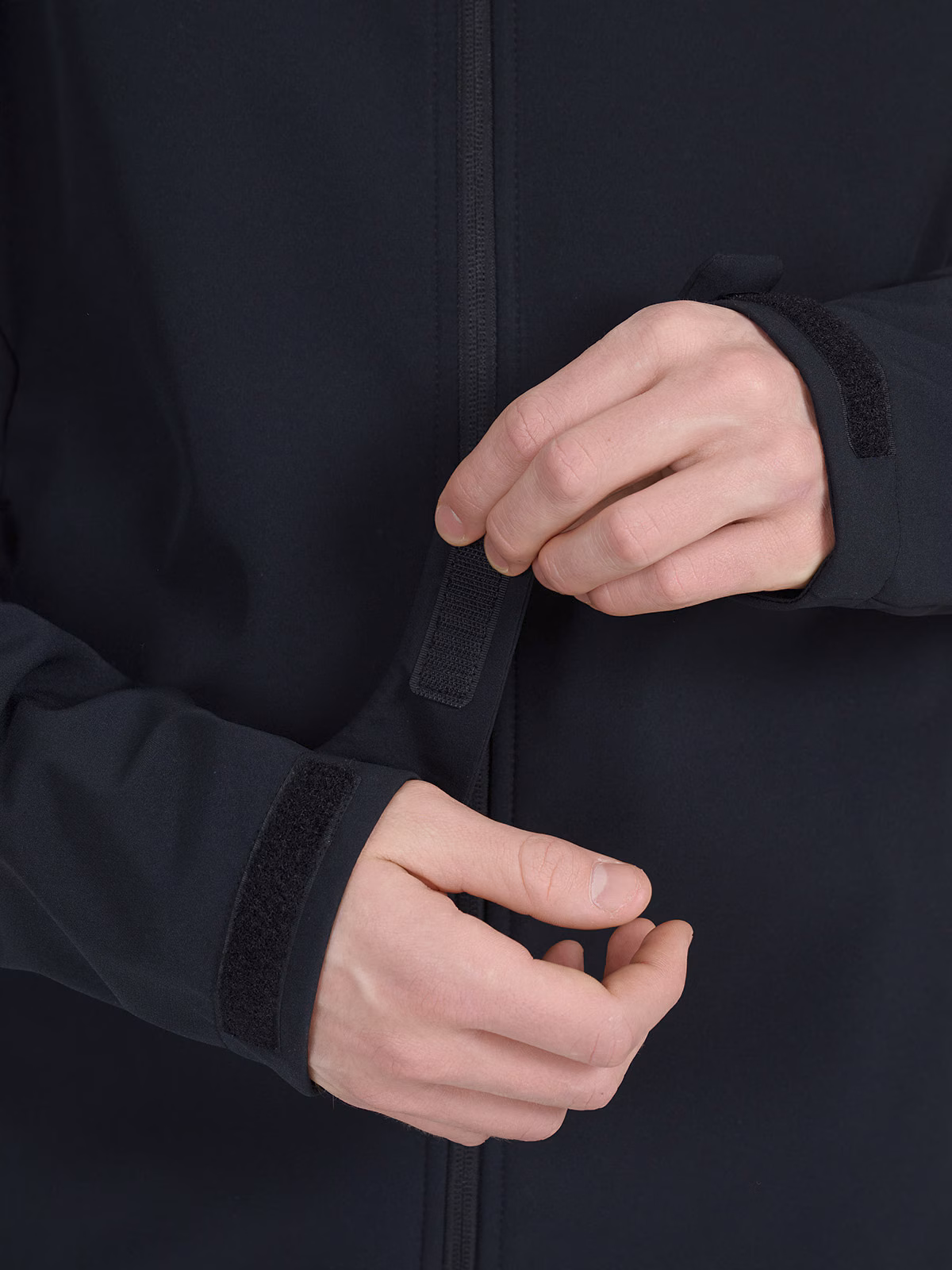 Kurtka softshell wiatroodporna membrana 5000 męska - czarna