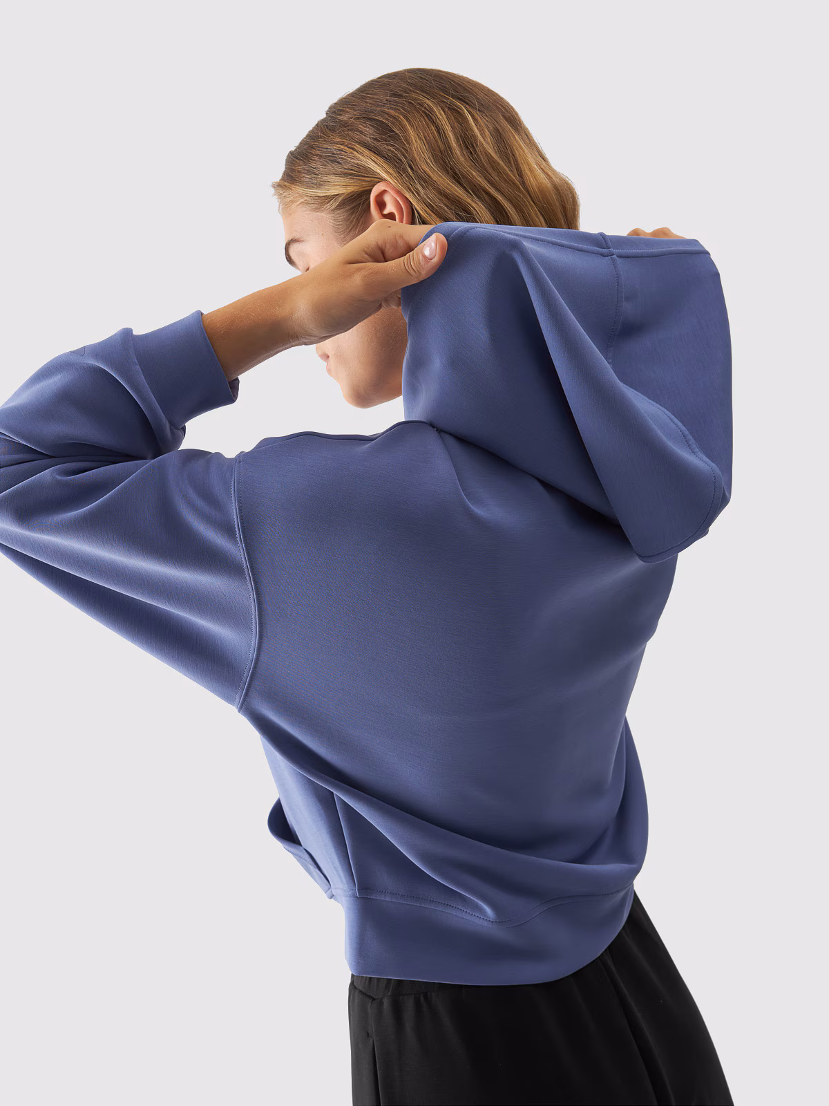 Bluza dresowa rozpinana z modalem damska - fioletowa