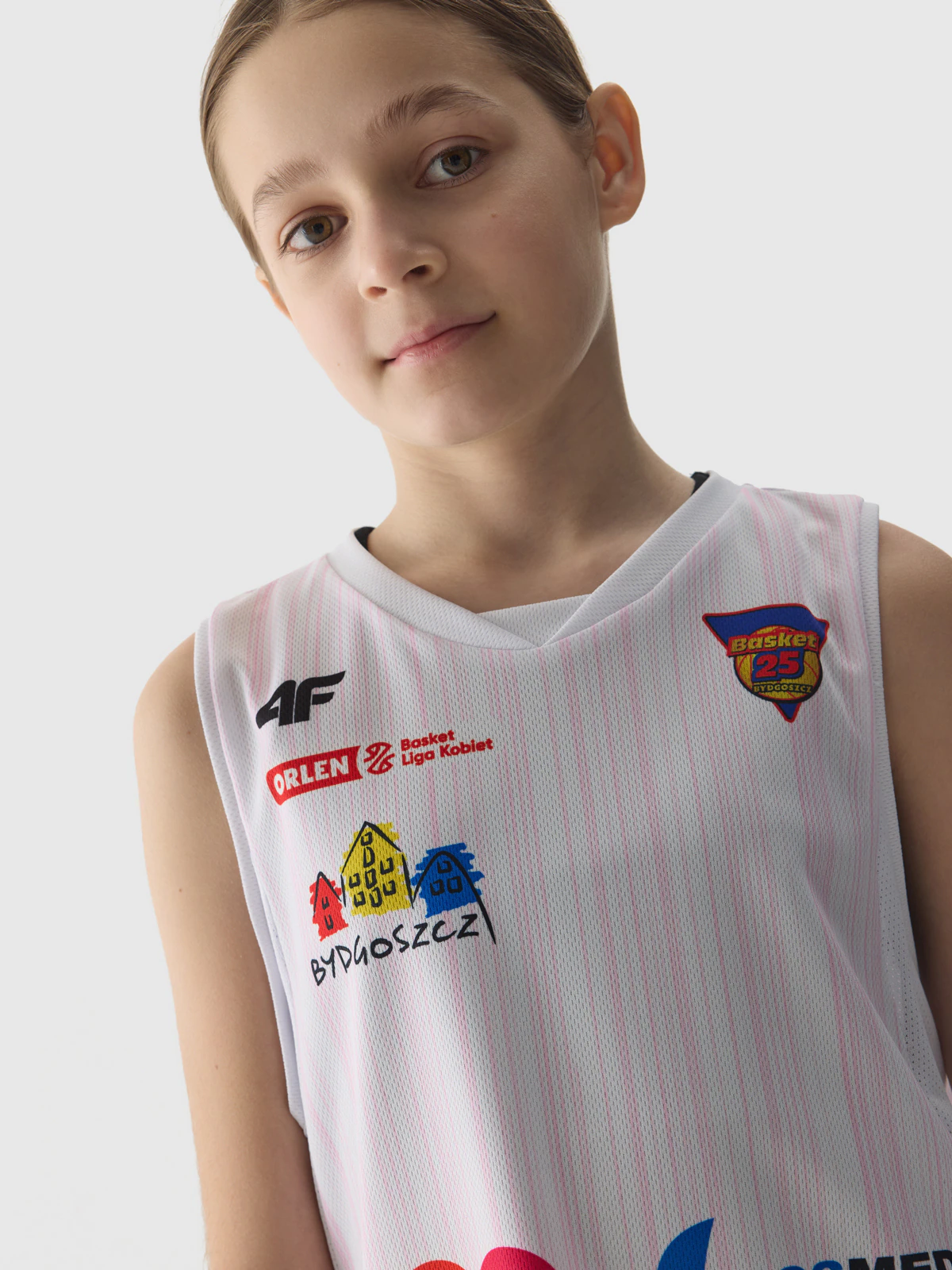 Tank top replika wyjazdowy z sezonu 2023/24 dziecięcy 4F x KS25 Basket Bydgoszcz - multikolor