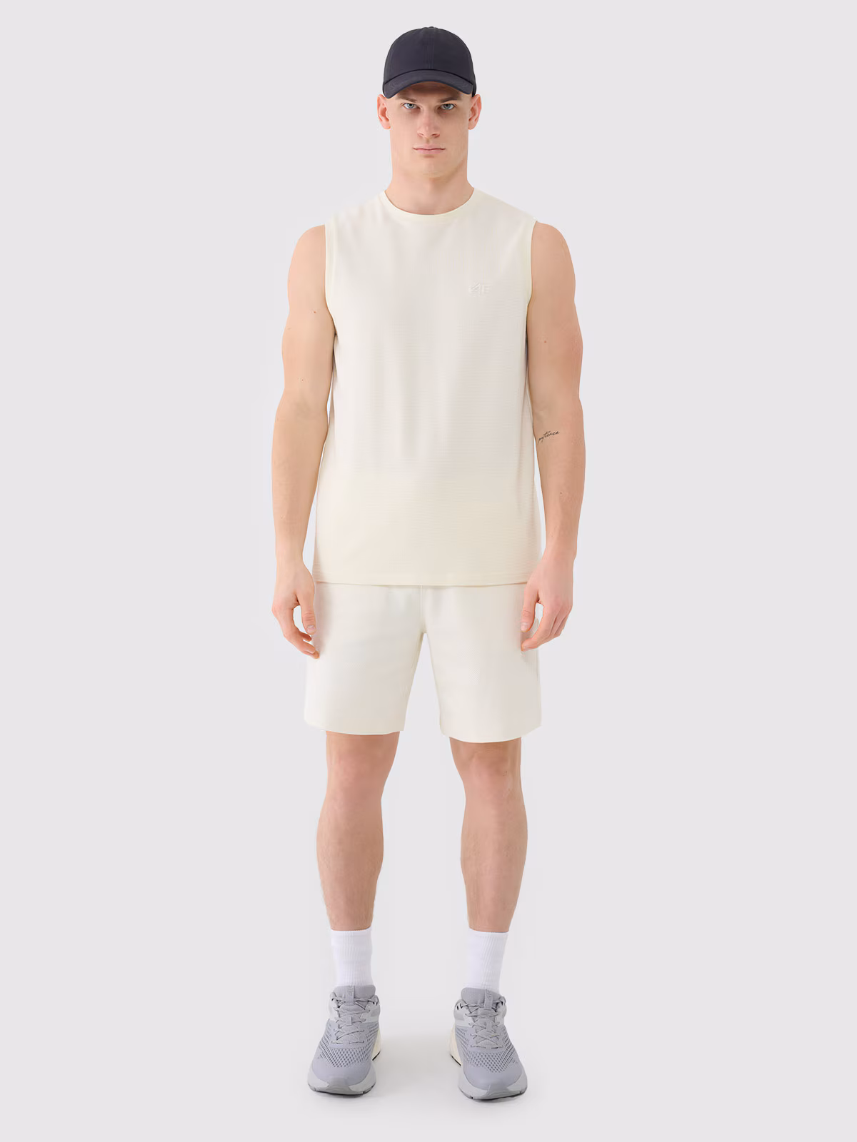 Tank top regular gładki męski - zielony