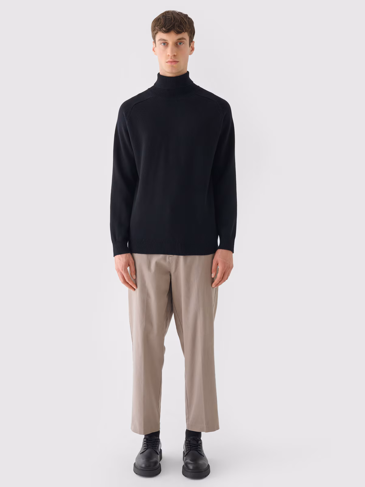 Golf wełniany męski Outhorn - czarny