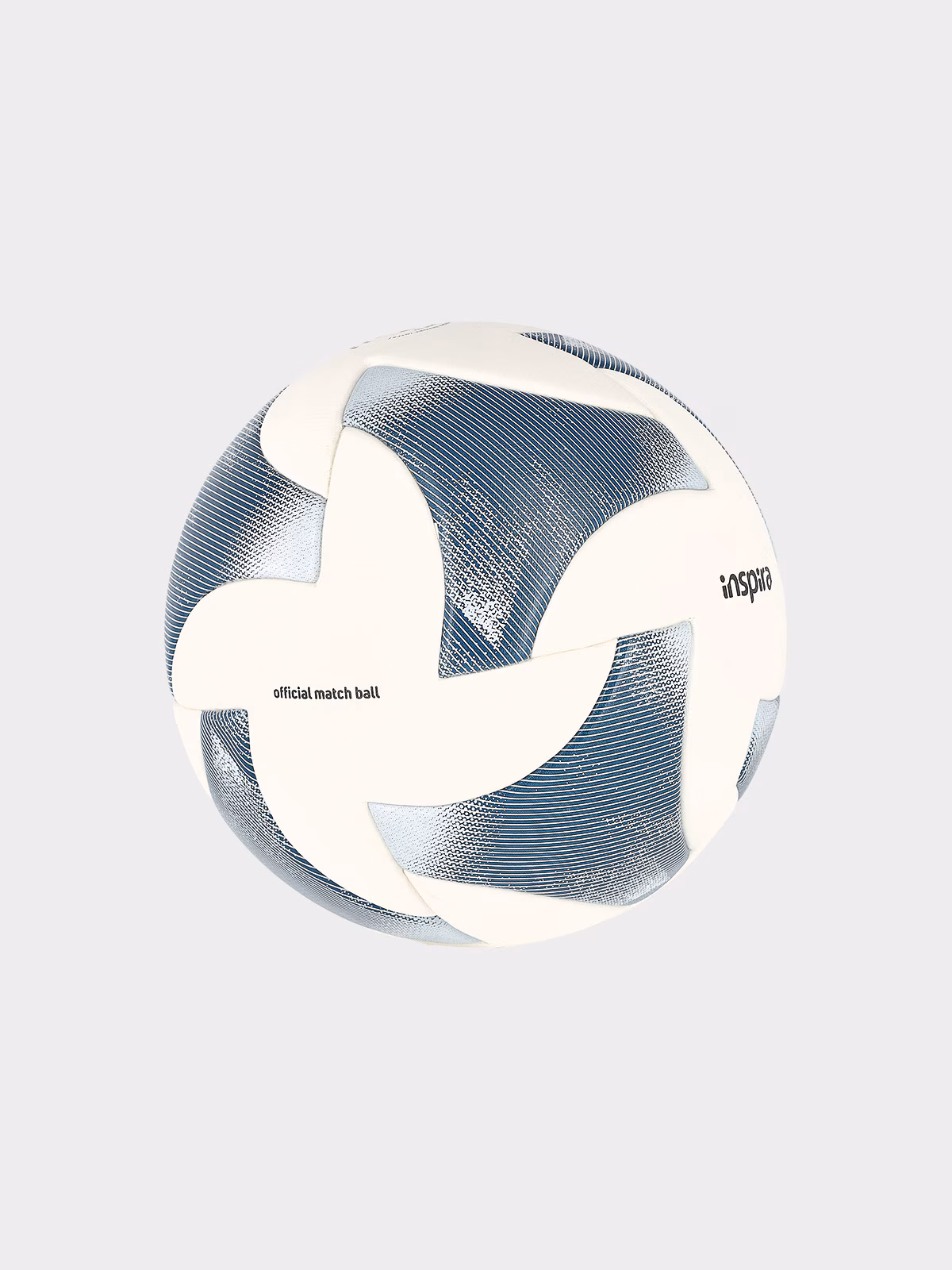 Piłka do piłki nożnej Inspira (rozmiar 5) łączona termicznie - niebieska