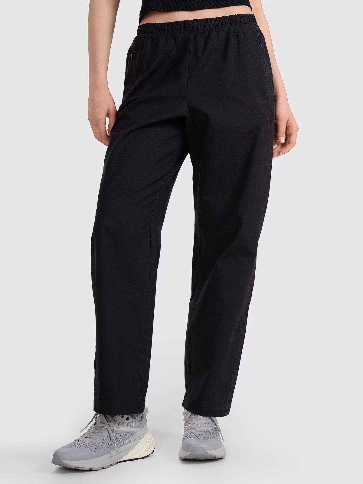 Spodnie casual damskie - żółte