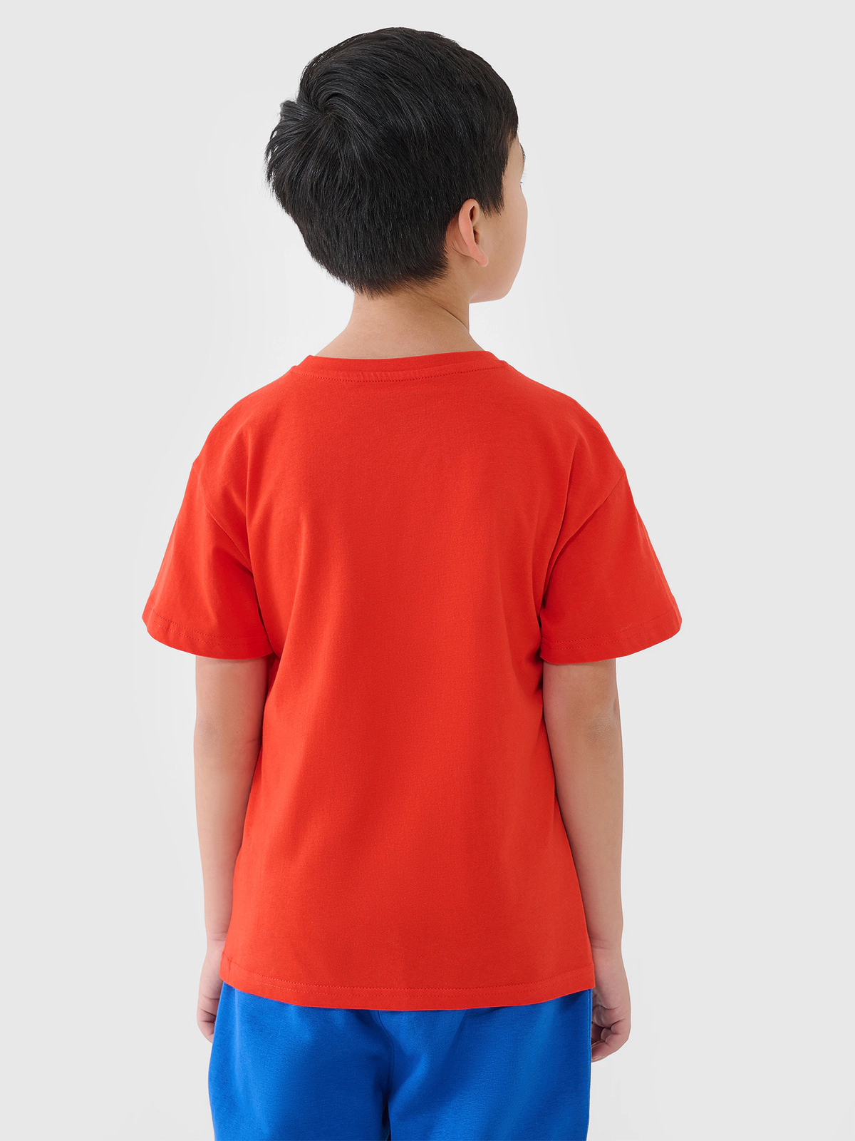 T-shirt z nadrukiem chłopięcy - niebieski