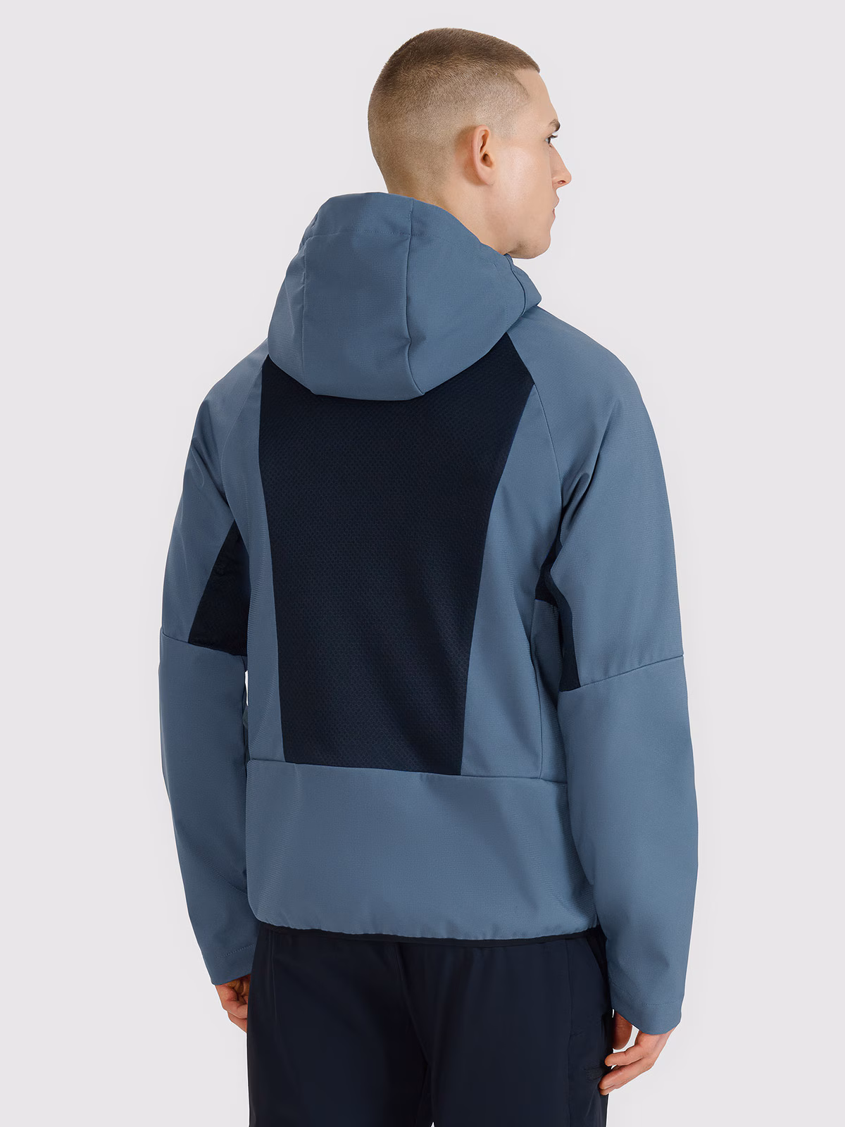 Kurtka softshell wiatroodporna membrana 10000 męska - granatowa