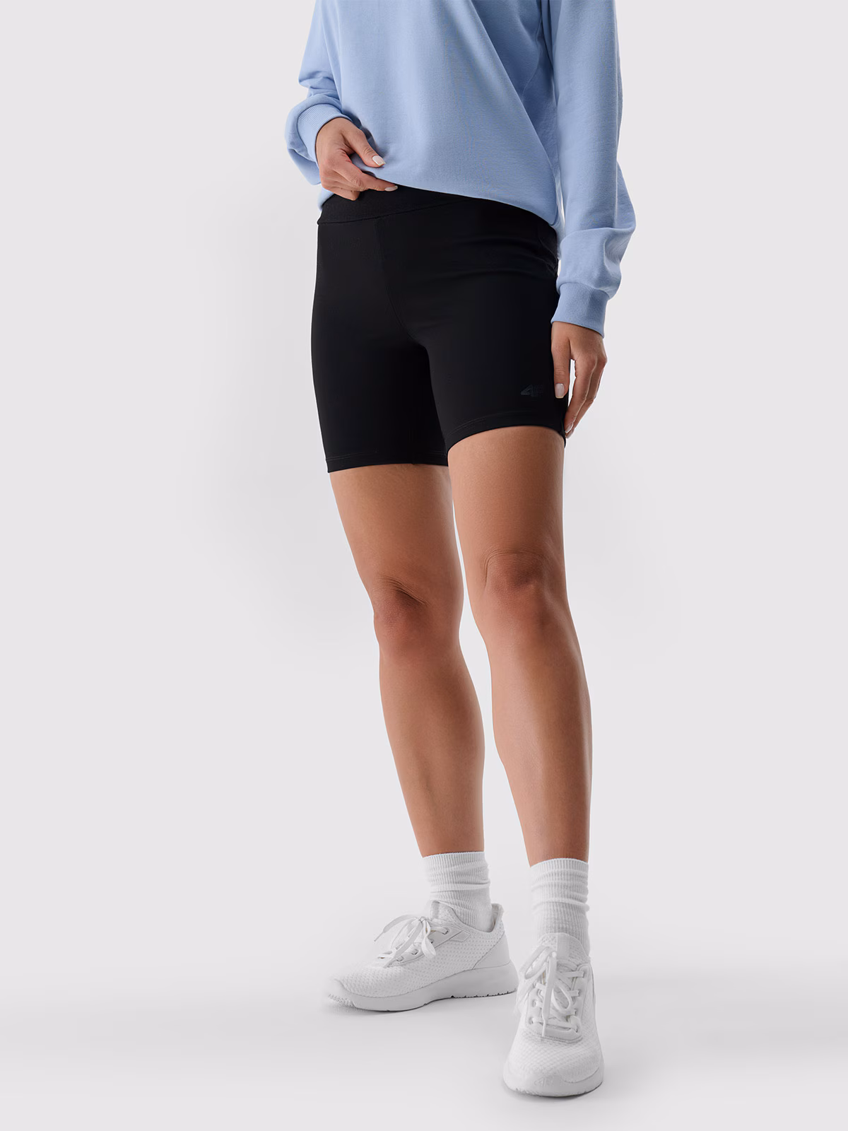 Legginsy krótkie damskie - fioletowe