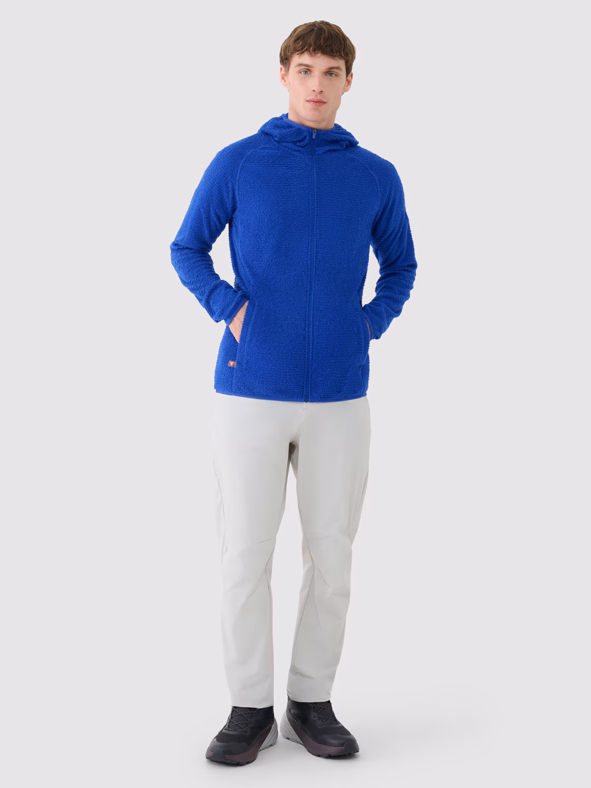 Bluza trekkingowa Primaloft Active rozpinana z kapturem męska - szara