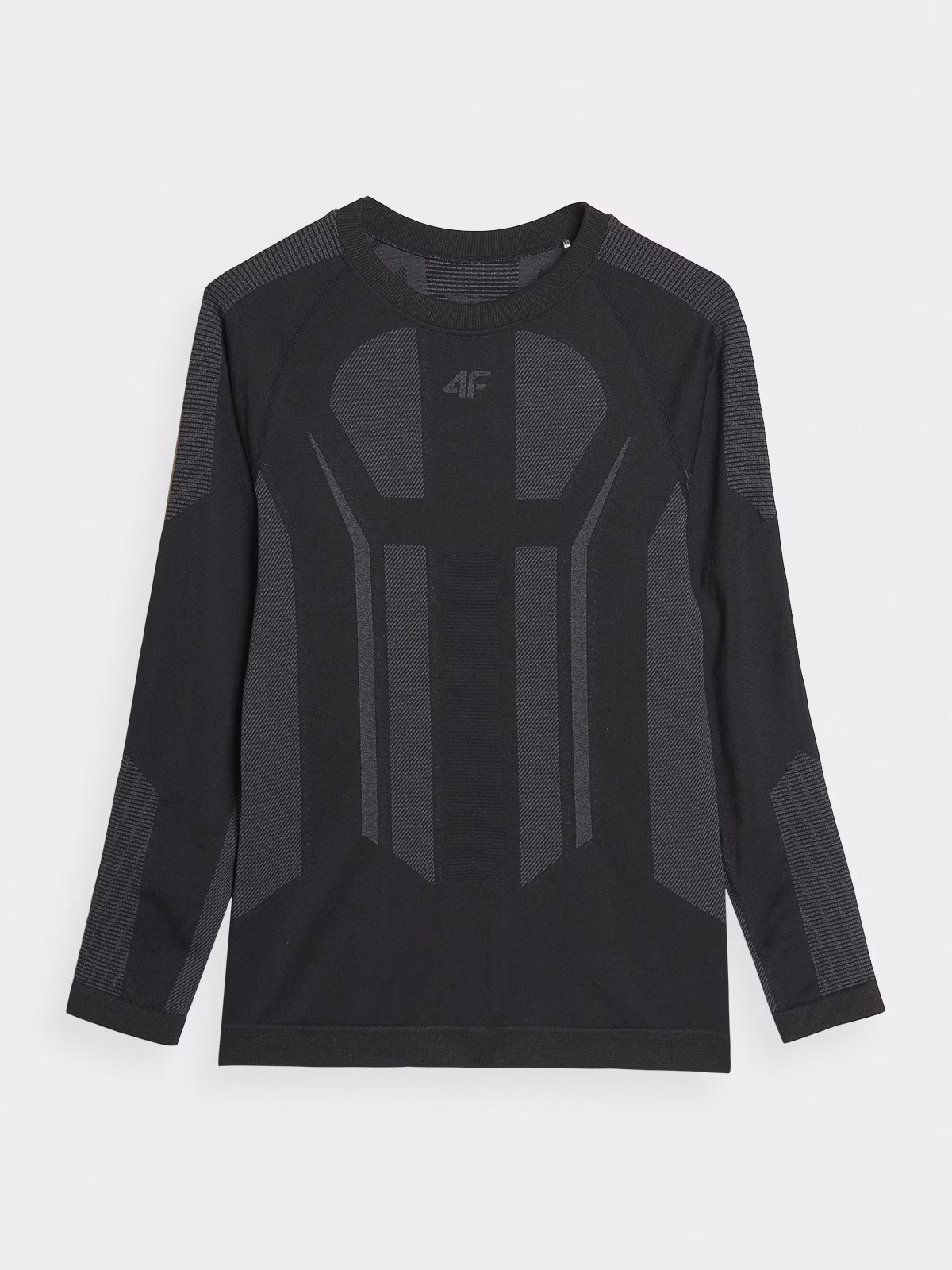 Bielizna termoaktywna bezszwowa z wełną Merino (góra) męska - czarna