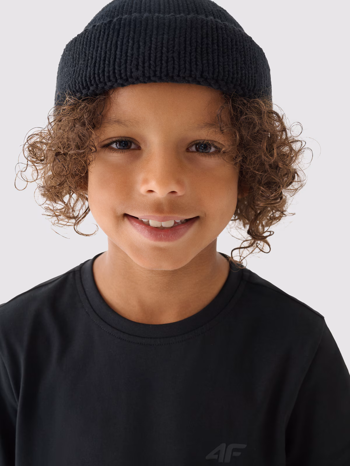 T-shirt gładki chłopięcy - granatowy