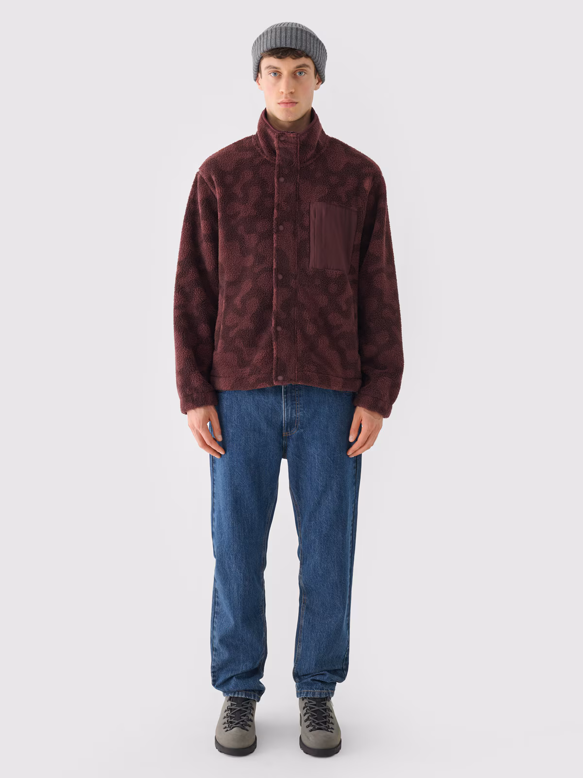 Polar sherpa rozpinany ze stójką męski Outhorn - granatowy