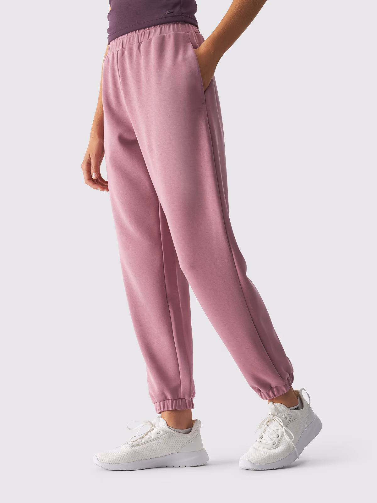 Spodnie dresowe z modalem damskie - fioletowe