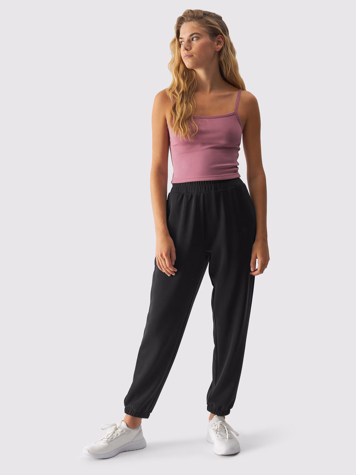 Spodnie dresowe z modalem damskie - fioletowe