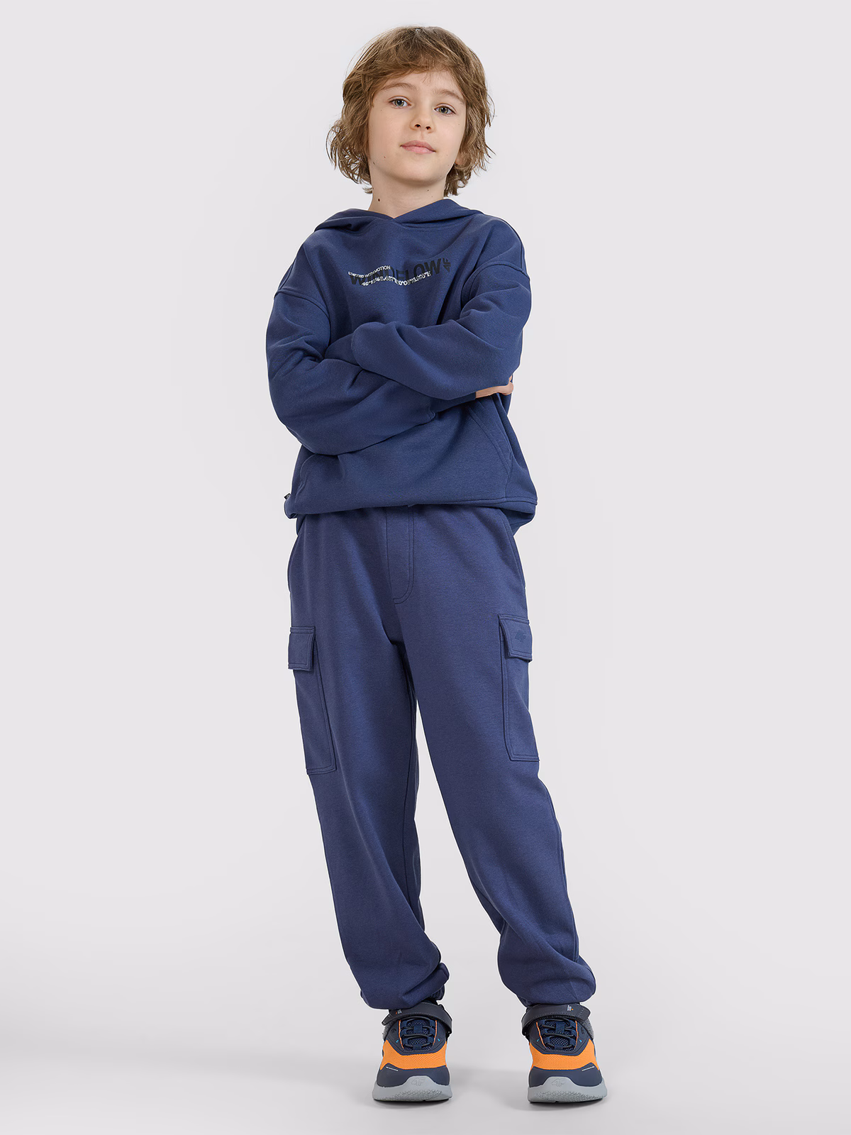 Spodnie dresowe joggery chłopięce - szare