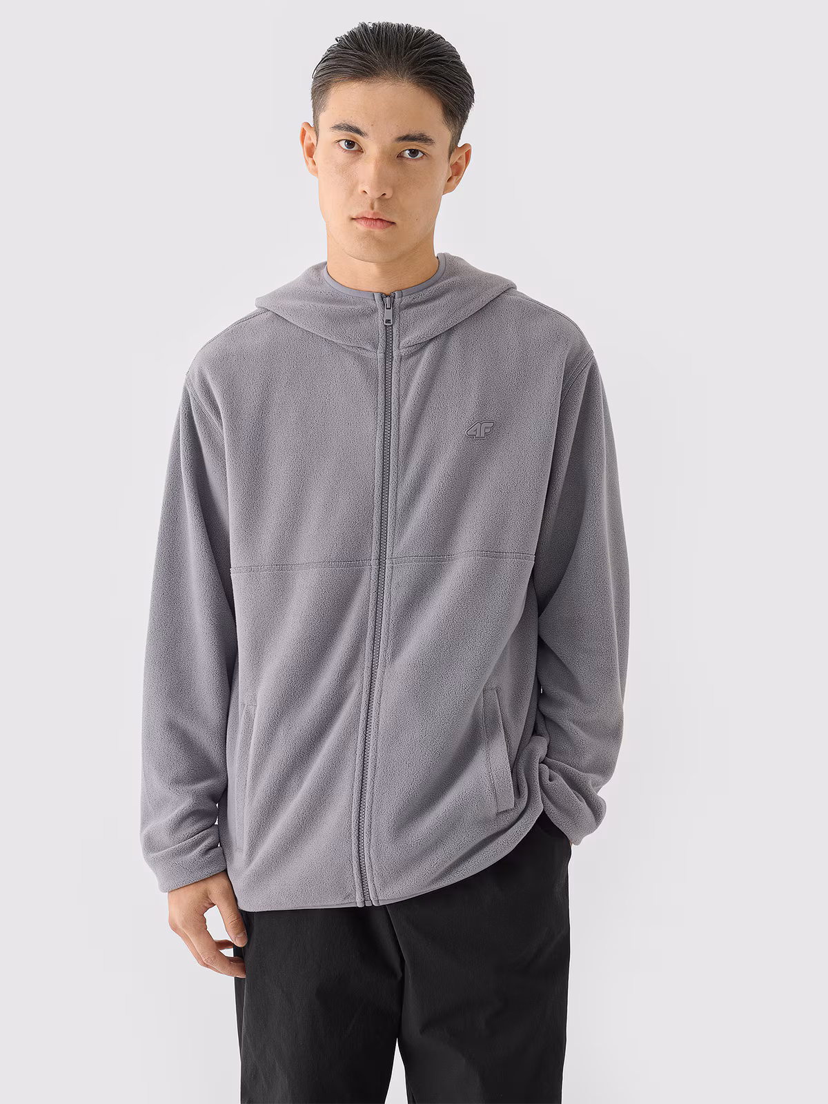 Polar regular z kapturem męski - turkusowy