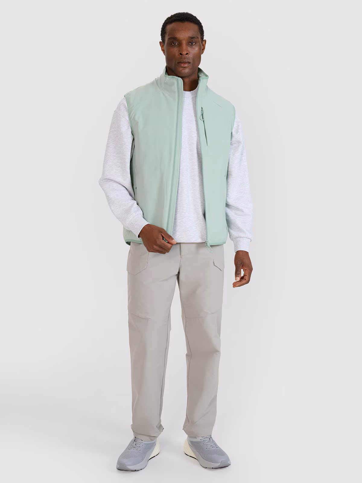 Bezrękawnik ze stójką męski - turkusowy