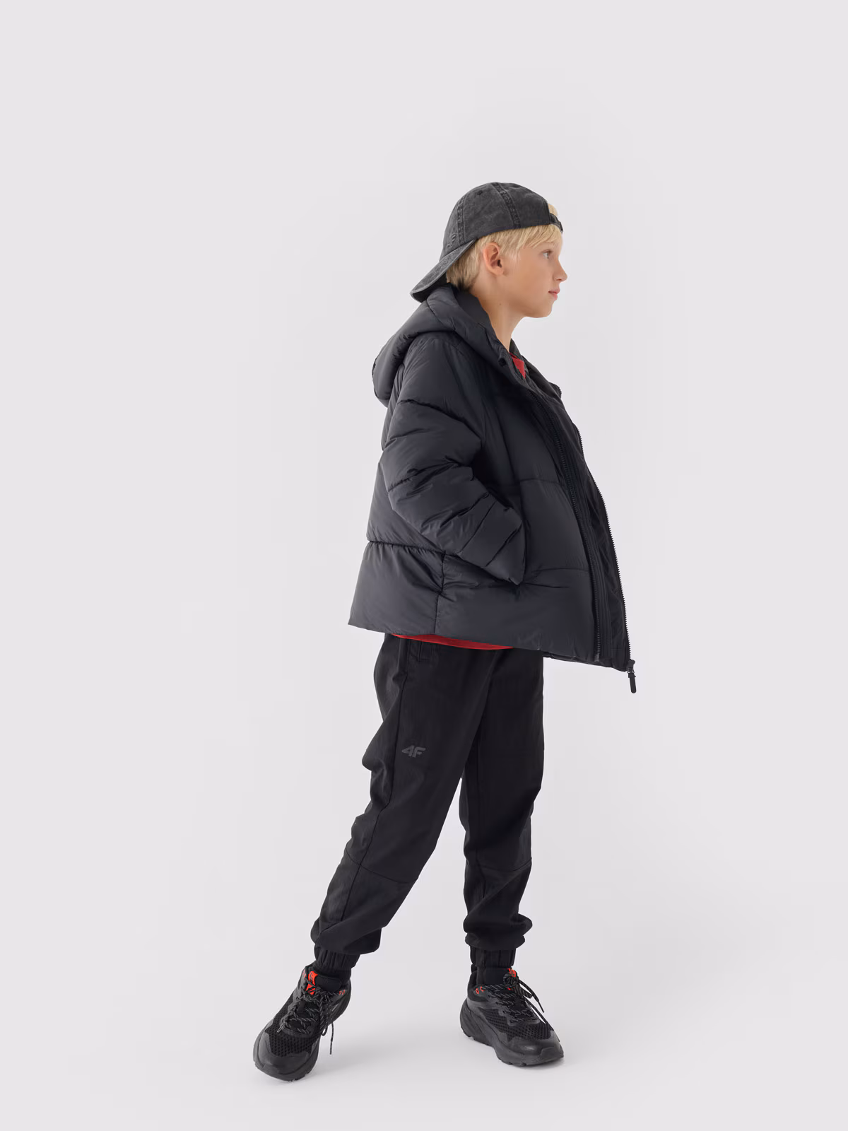 Kurtka puchowa z wypełnieniem syntetycznym chłopięca - khaki