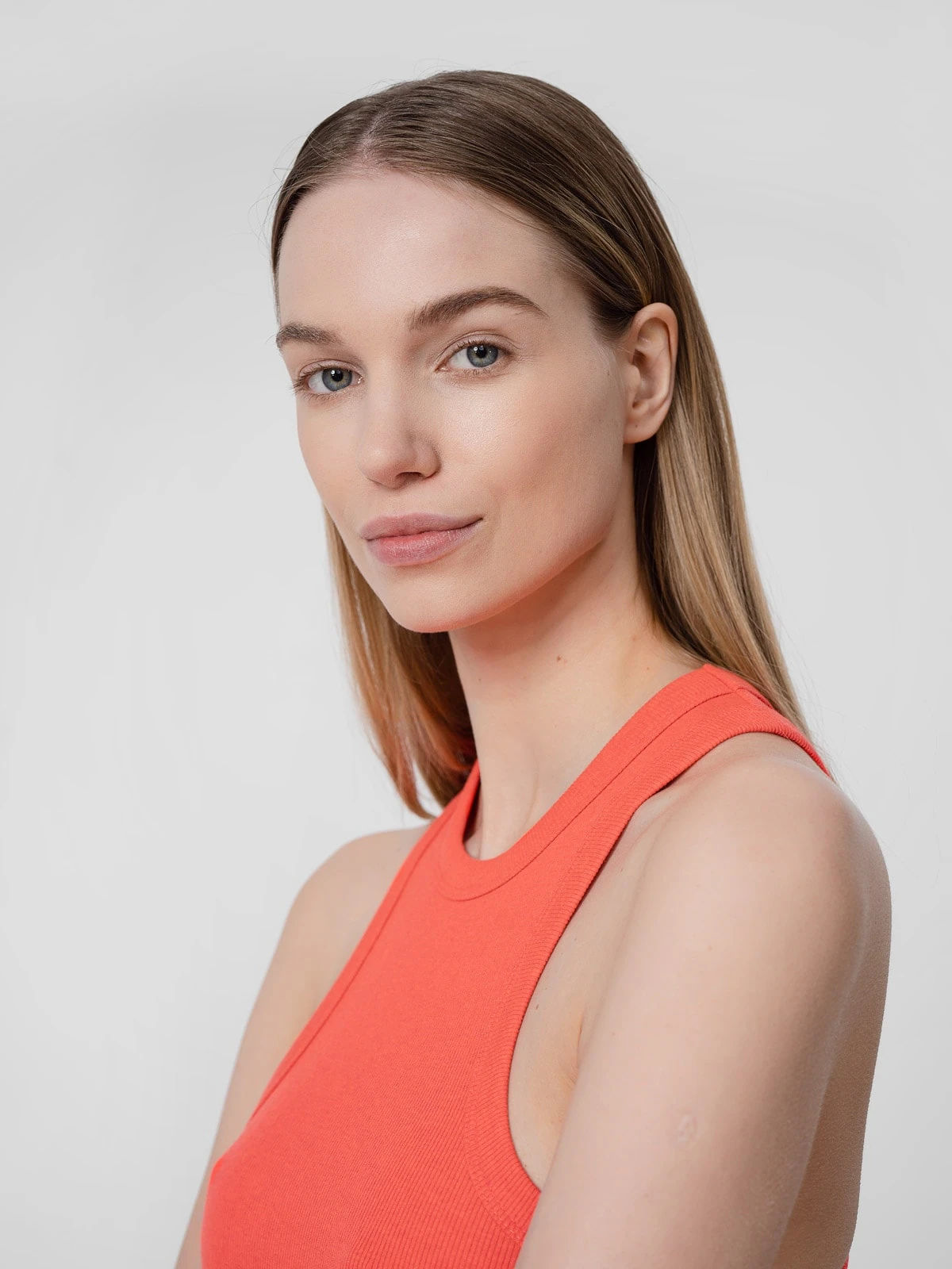 Crop top z prążkowanej dzianiny damski