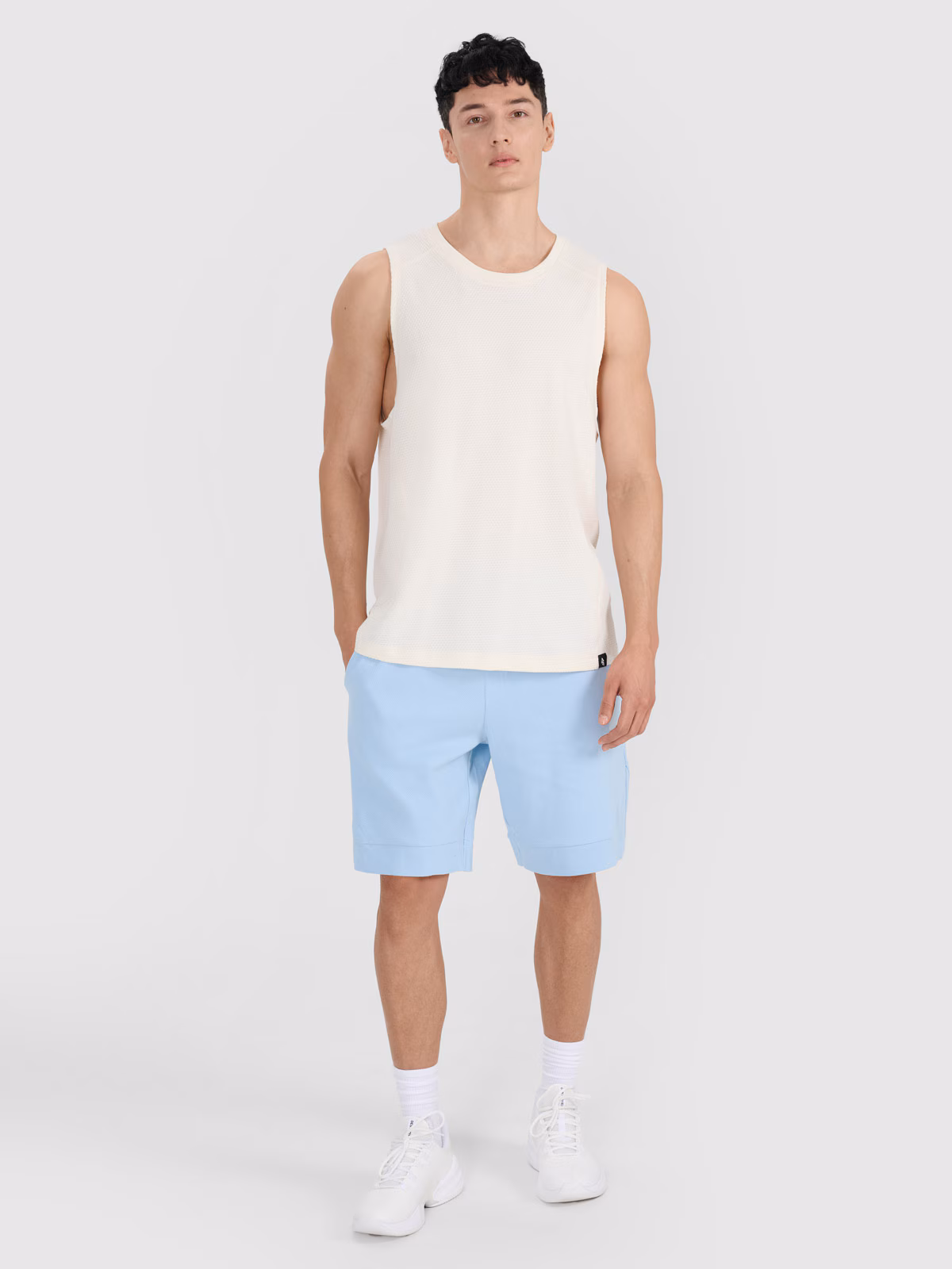 Tank top oversize męski - biały