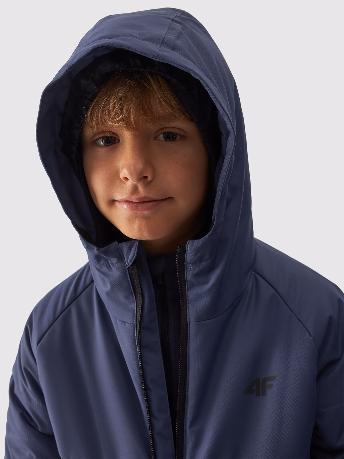 Kurtka narciarska puchowa membrana 5000 chłopięca - niebieska