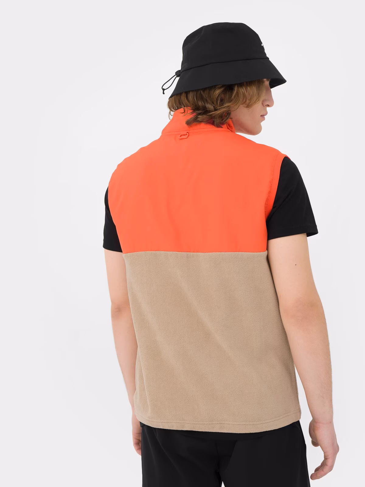 Bezrękawnik trekkingowy z mikropolaru męski