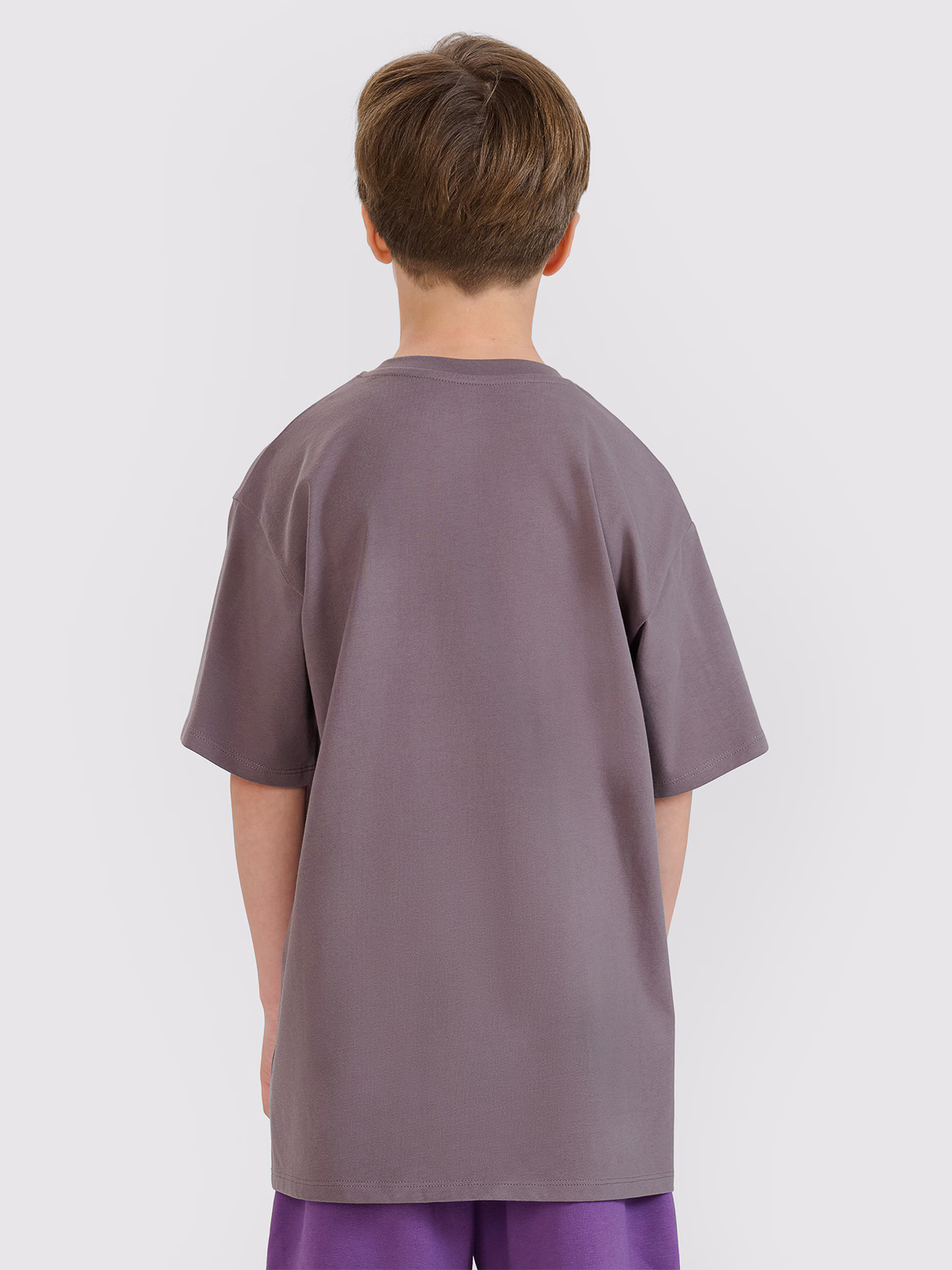 T-shirt oversize z nadrukiem chłopięcy - czerwony