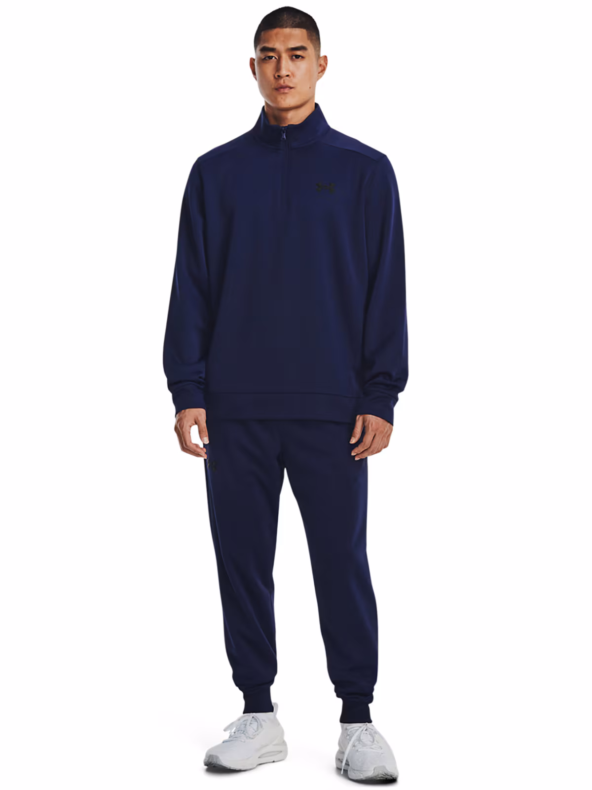 Bluza treningowa męska UNDER ARMOUR UA Armour Fleece 1/4 Zip - granatowa