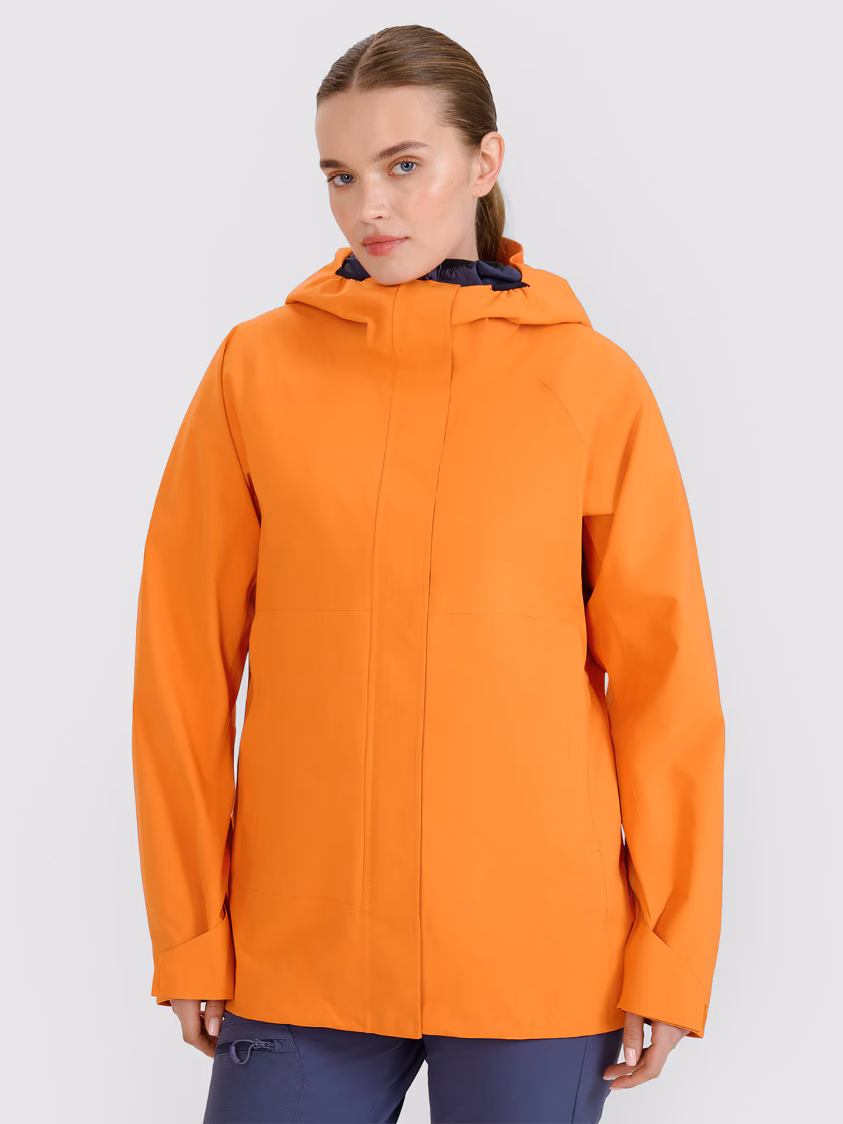 Kurtka trekkingowa membrana 15000 damska - pomarańczowa