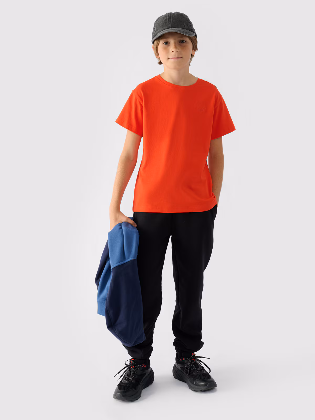 T-shirt gładki chłopięcy - szary