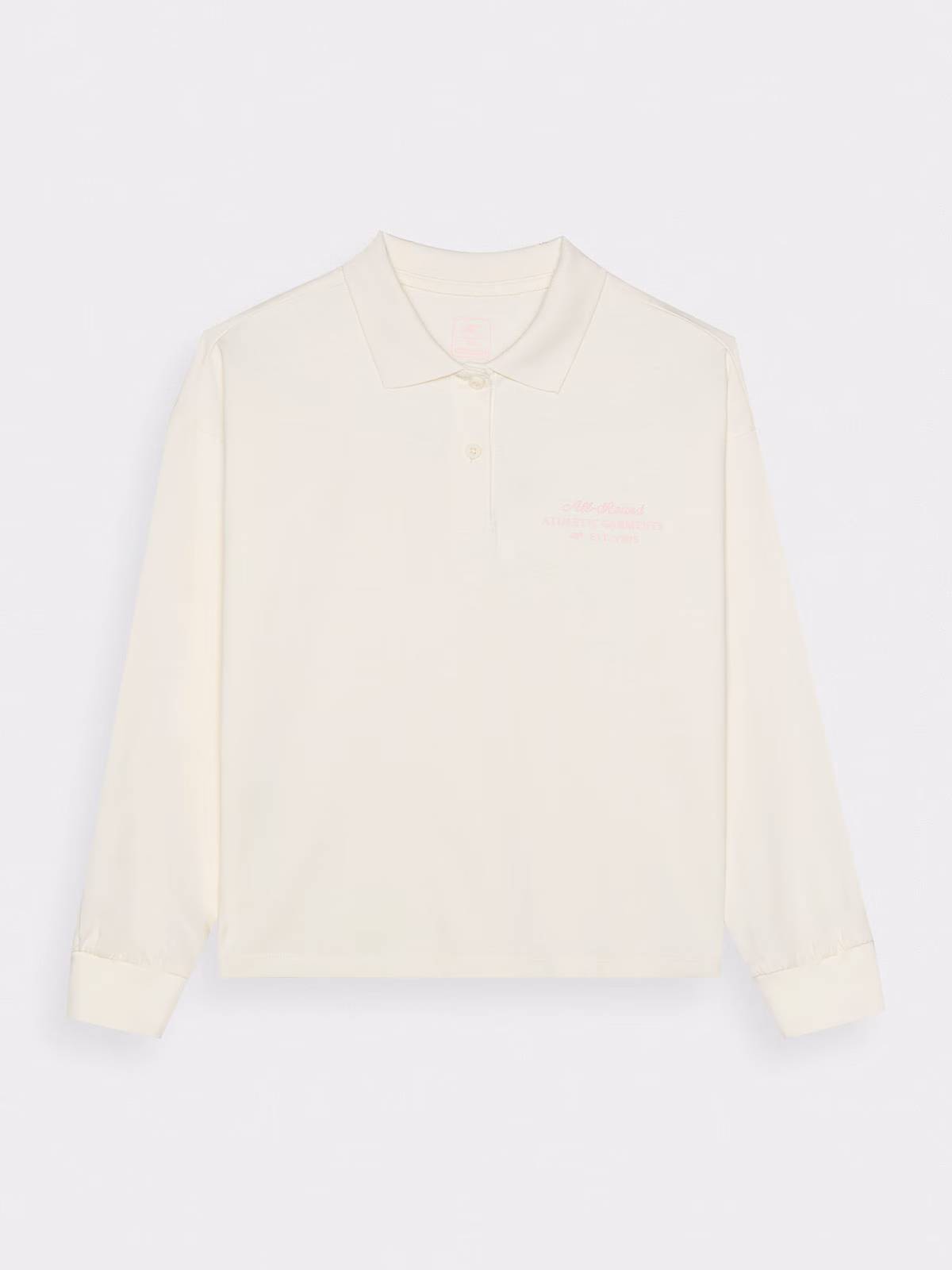 Longsleeve gładki dziewczęcy - biały