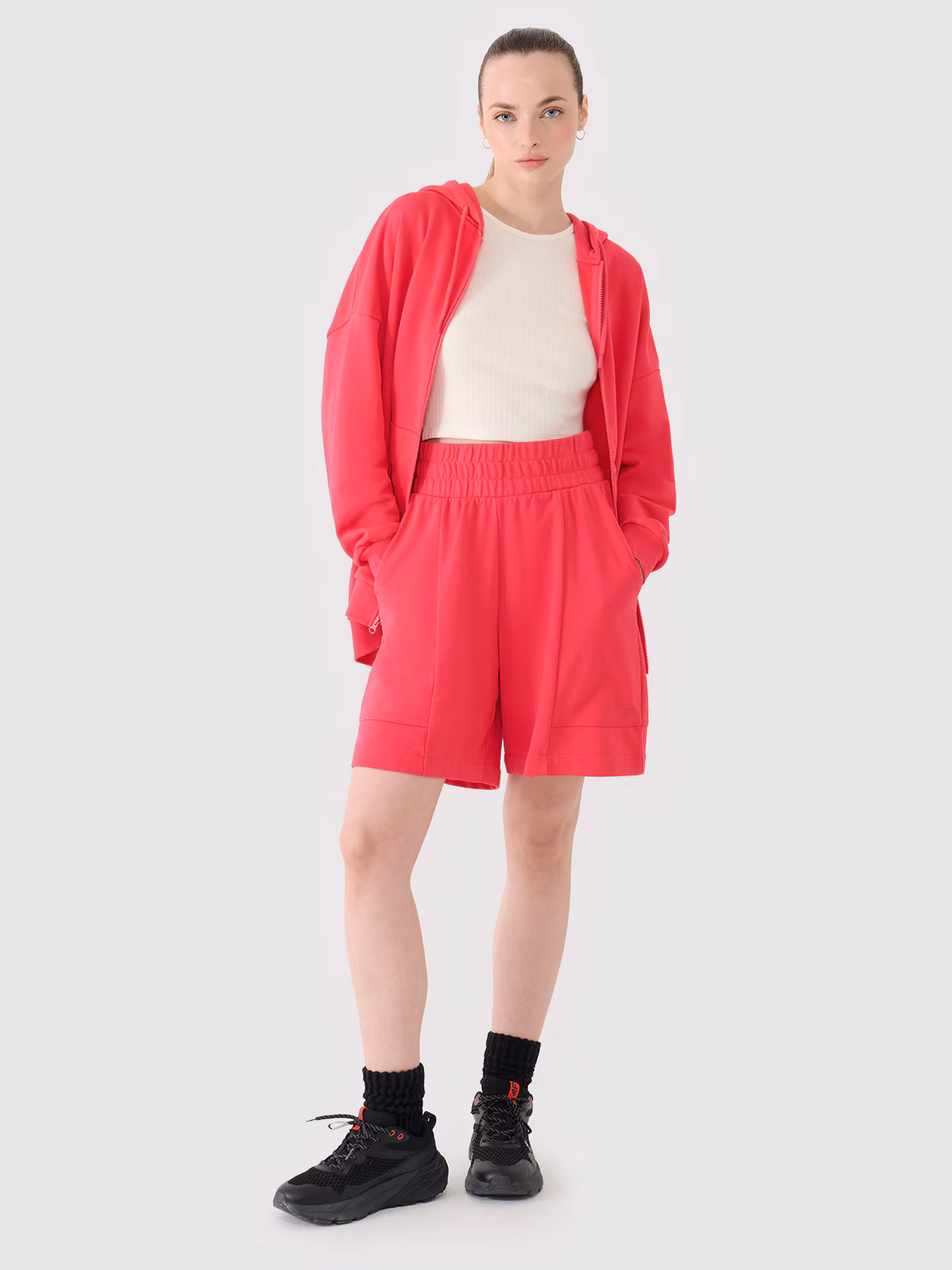 Spodenki dresowe damskie - czarne