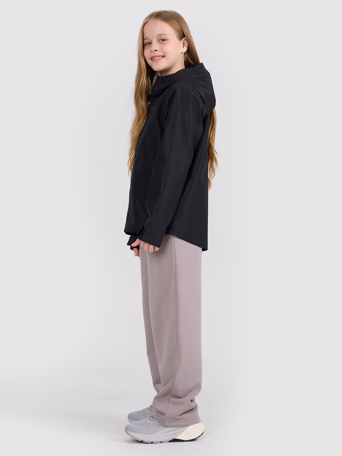 Kurtka przejściowa membrana 5000 dziecięca - czarna