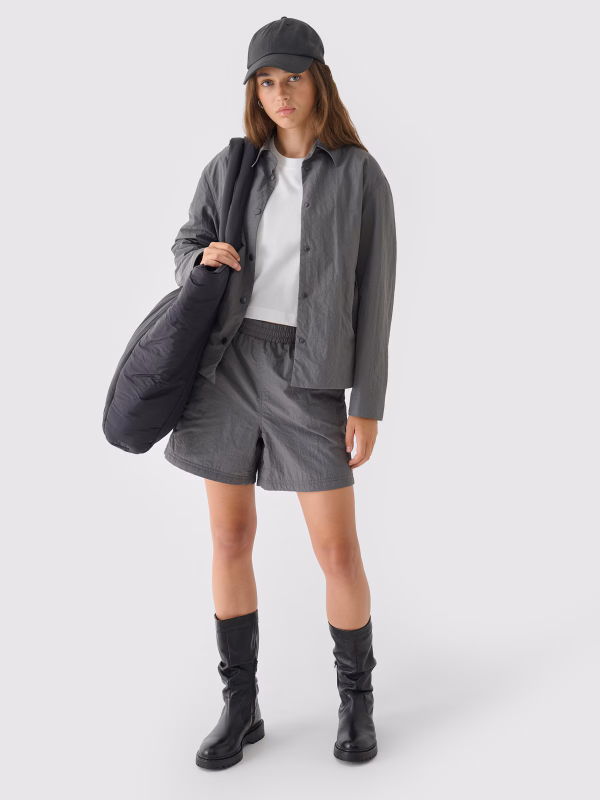 Koszula z tkaniny ripstop damska Outhorn - szara