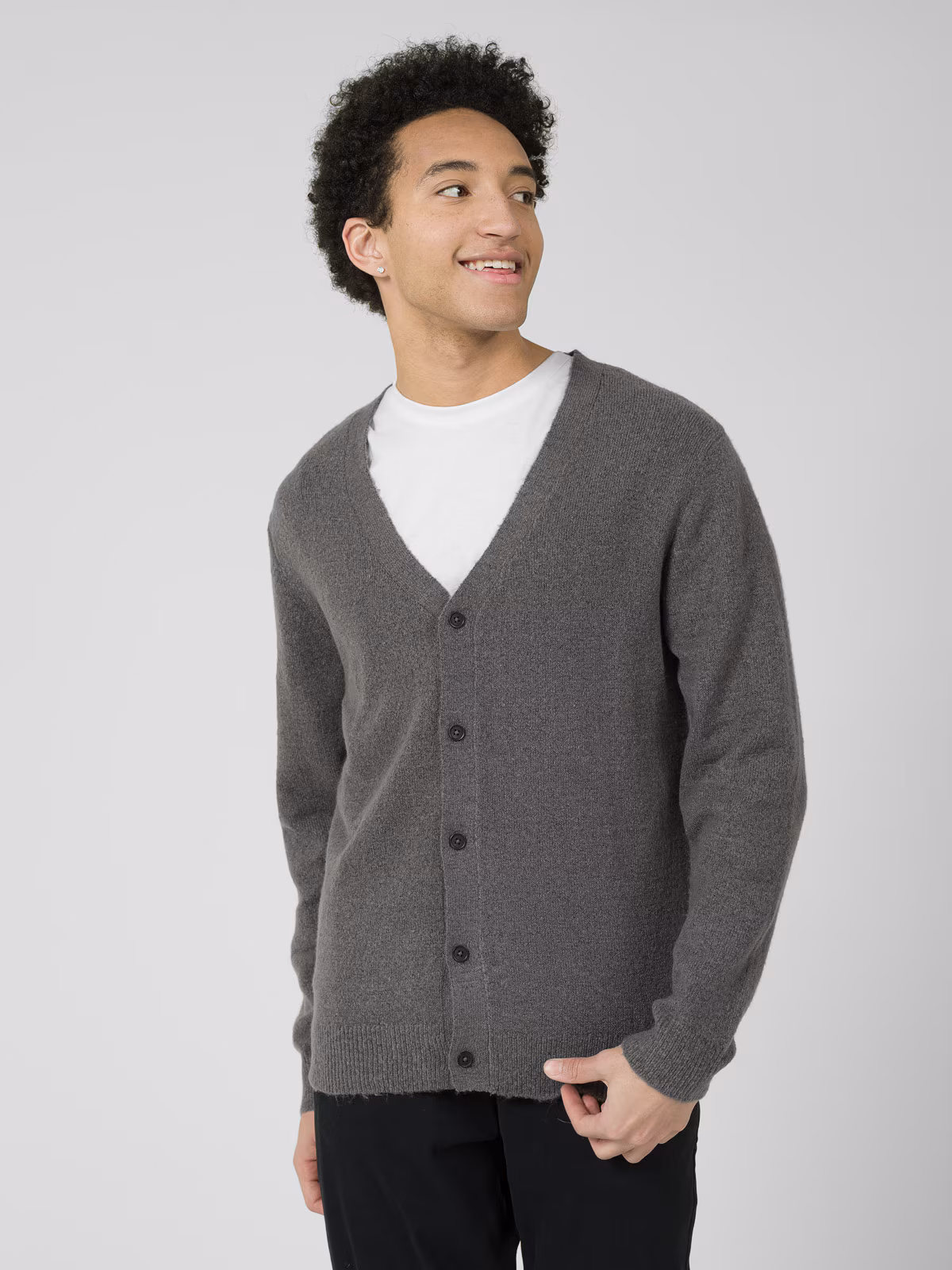 Sweter kardigan męski Outhorn - czarny