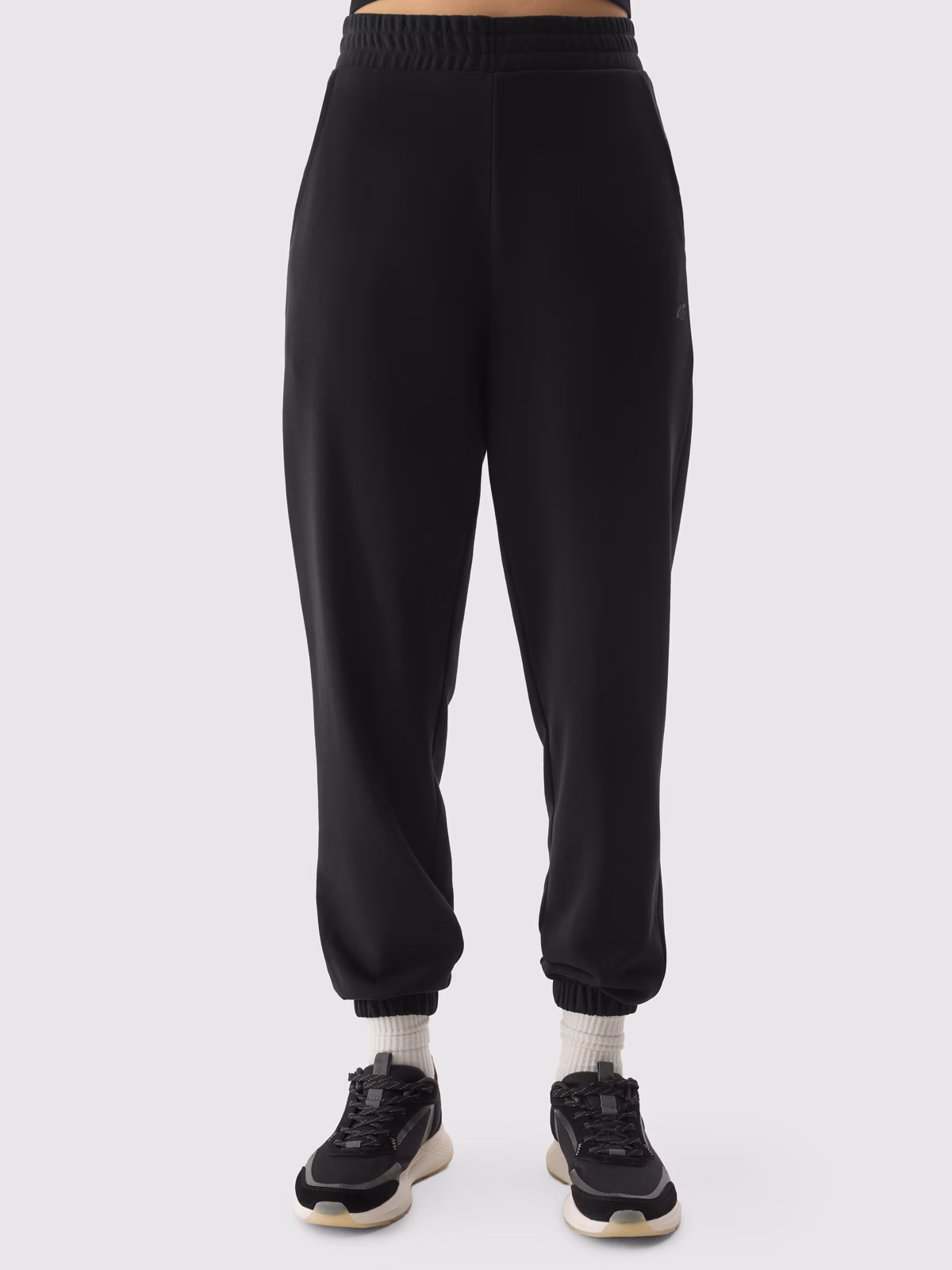 Spodnie dresowe joggery damskie - czarne