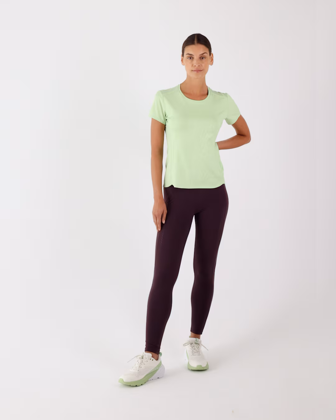 Koszulka do biegania szybkoschnąca damska - zielona