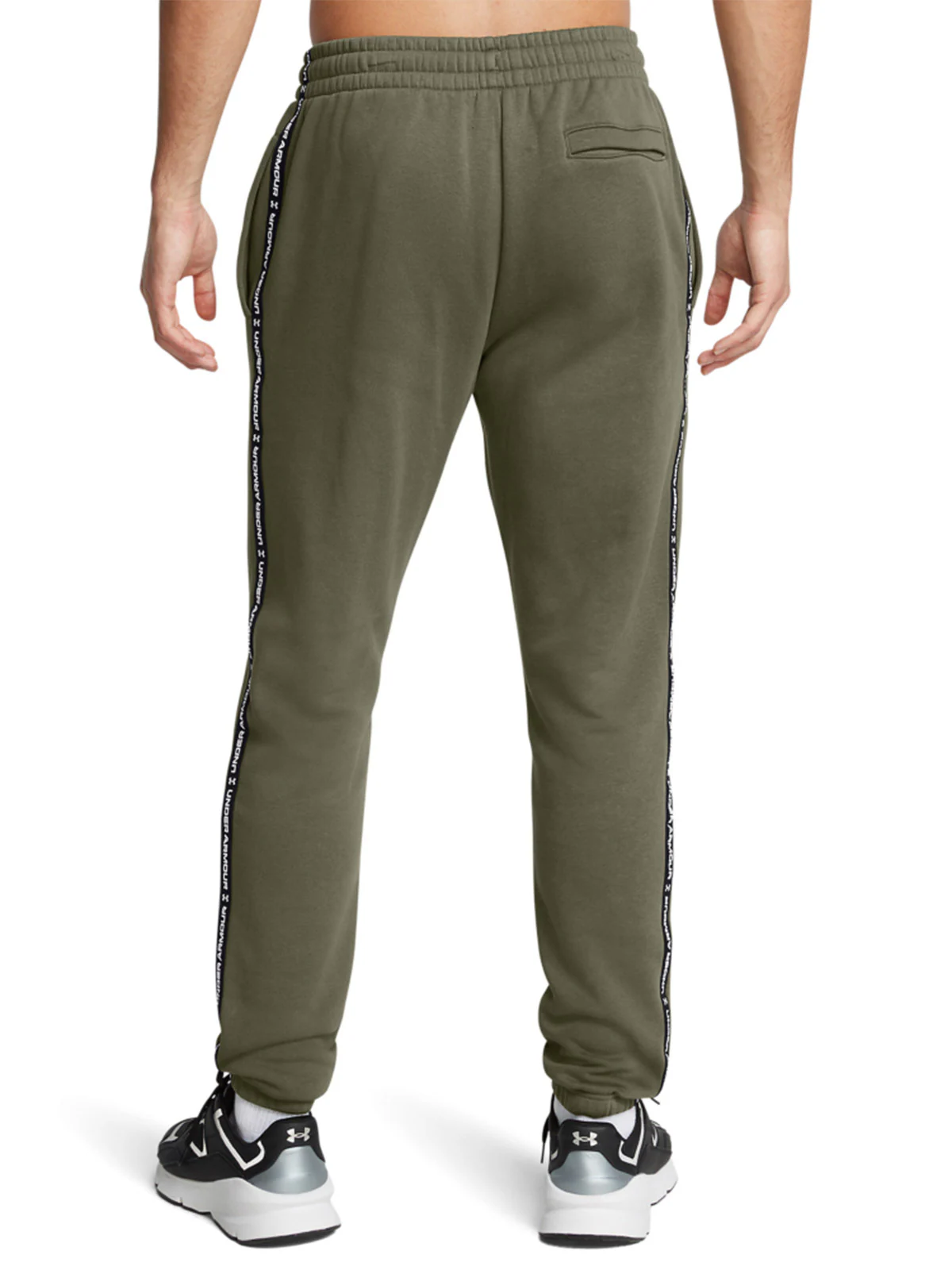 Spodnie dresowe męskie Under Armour UA Icon Fleece Jgr Taping - zielone