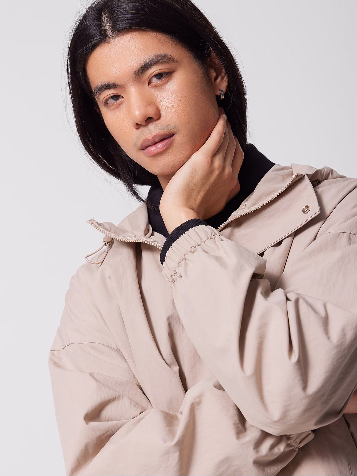 Kurtka przejściowa z kapturem męska Outhorn - czarna