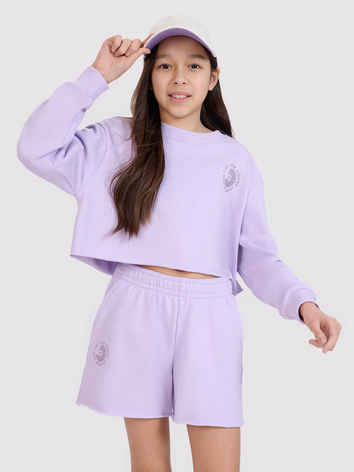 Bluza dresowa nierozpinana bez kaptura dziewczęca - szara