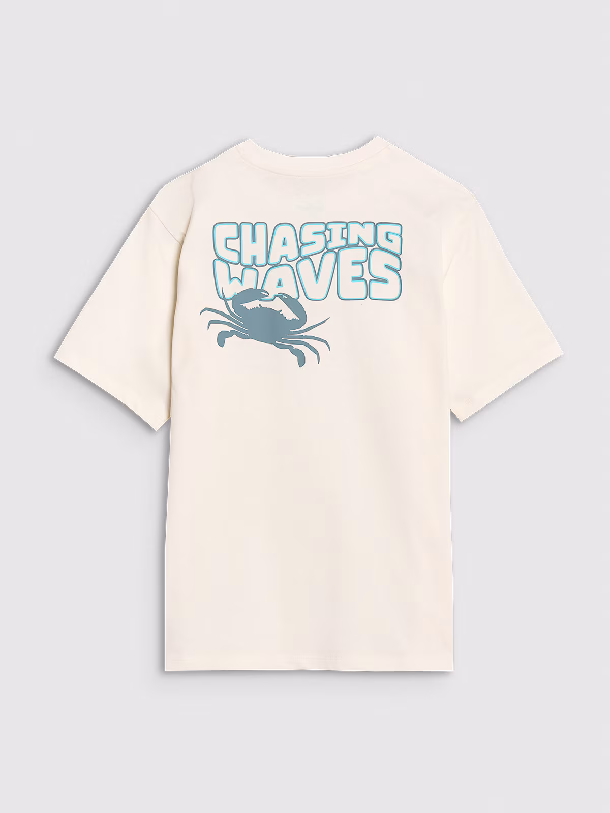 T-shirt oversize z nadrukiem chłopięcy - turkusowy