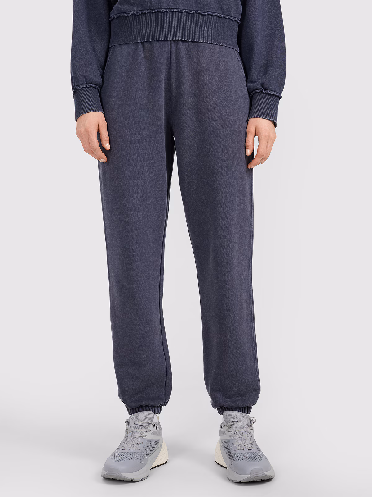 Spodnie dresowe joggery damskie - szare