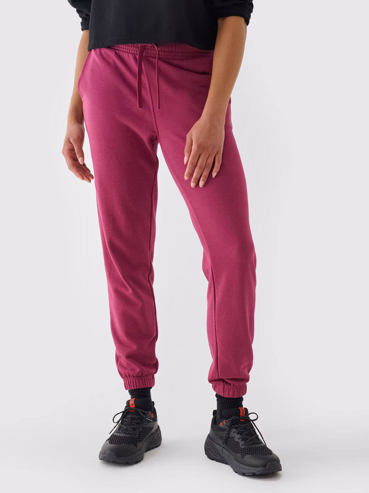 Spodnie dresowe joggery damskie - granatowe