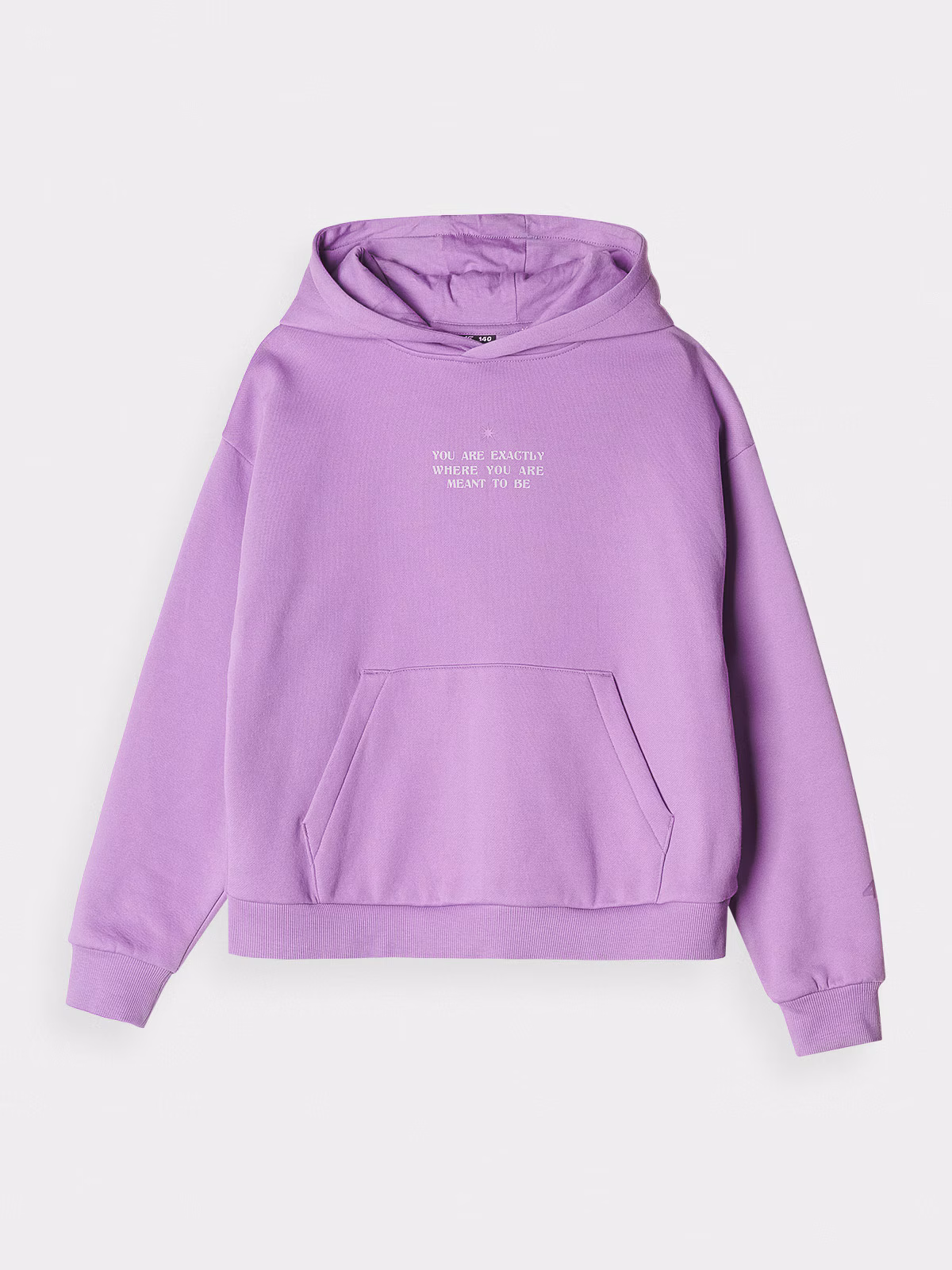 Bluza dresowa nierozpinana z kapturem dziewczęca - fioletowa