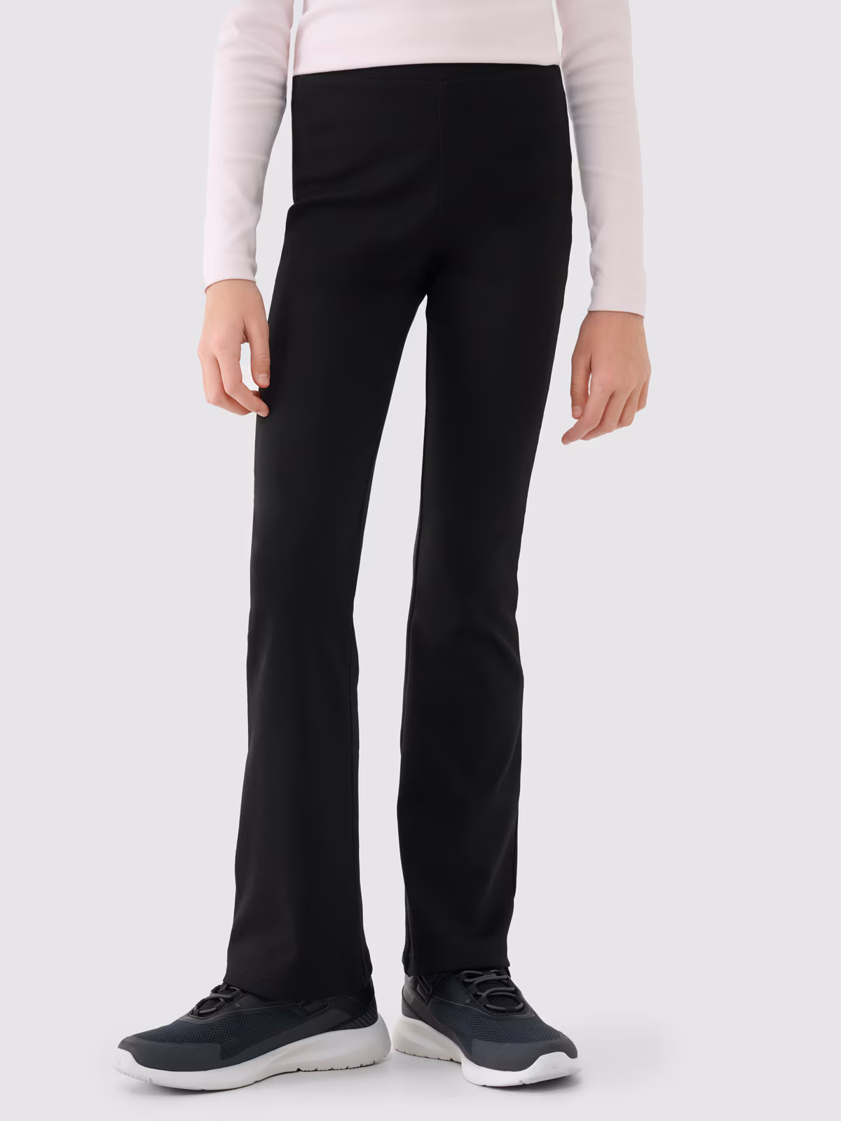 Legginsy dzianinowe dziewczęce - czarne