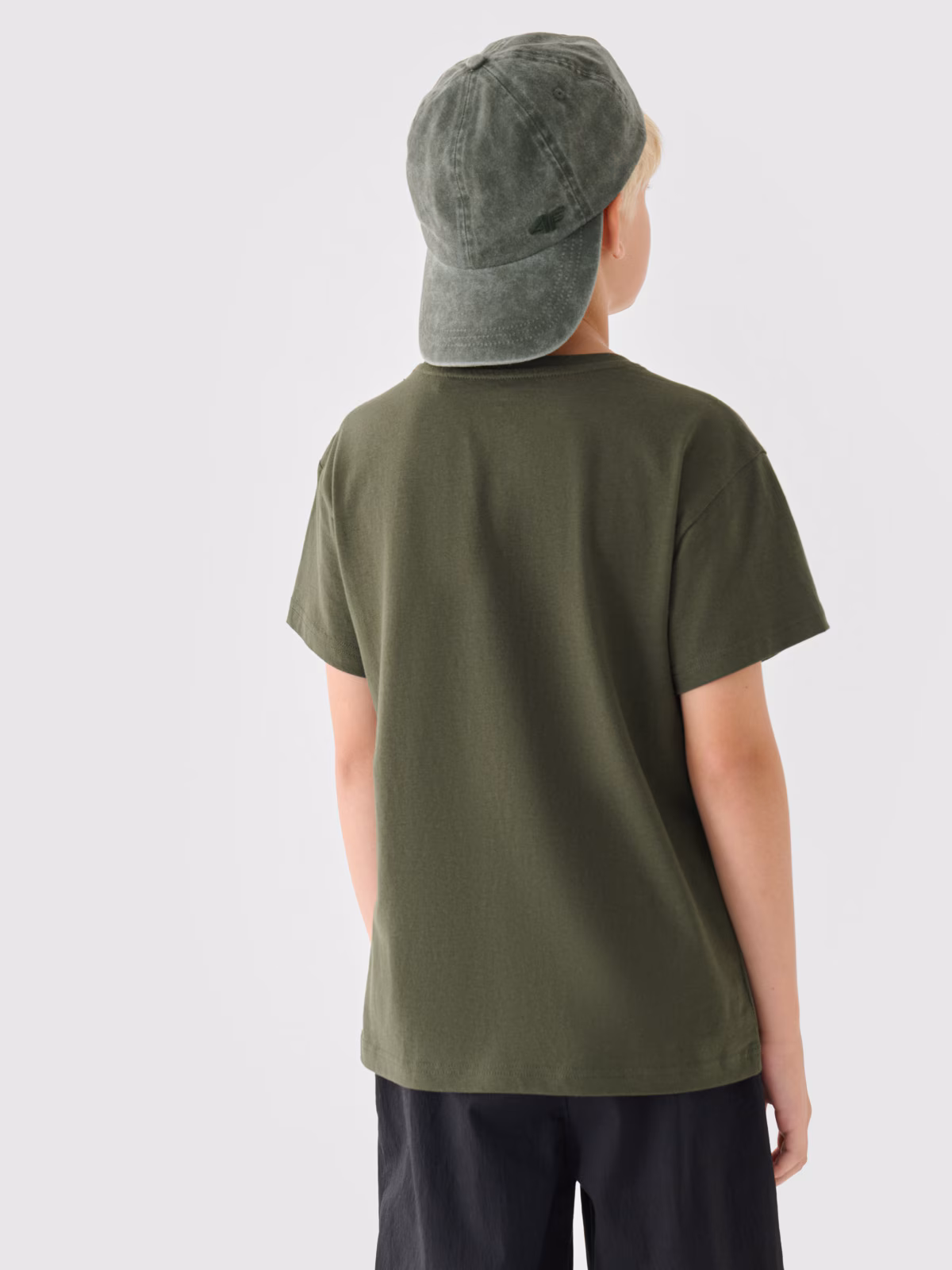 T-shirt gładki chłopięcy - szary