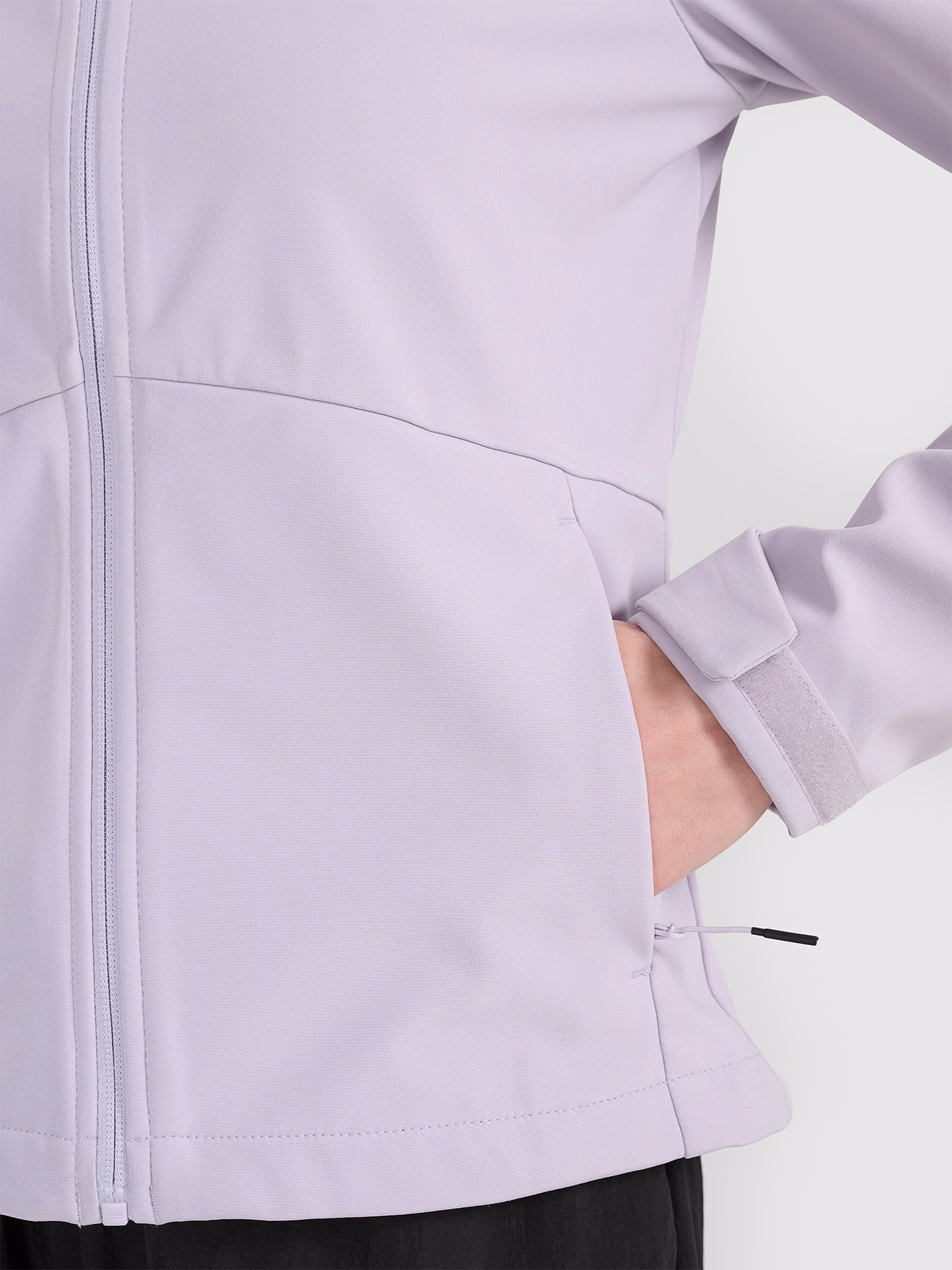 Kurtka softshell wiatroodporna membrana 5000 damska - czarna