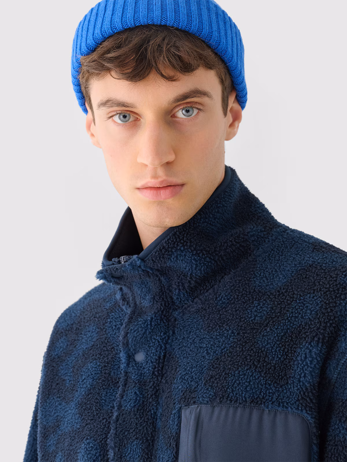 Polar sherpa rozpinany ze stójką męski Outhorn - granatowy